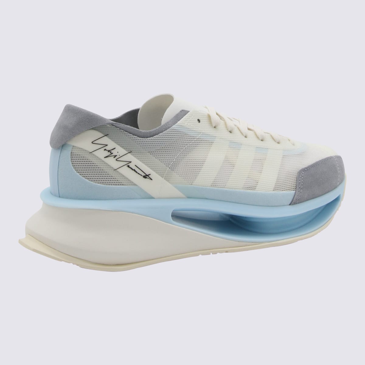 Shop Y-3 Off White Sneakers In Off White/cream White/ice Blue