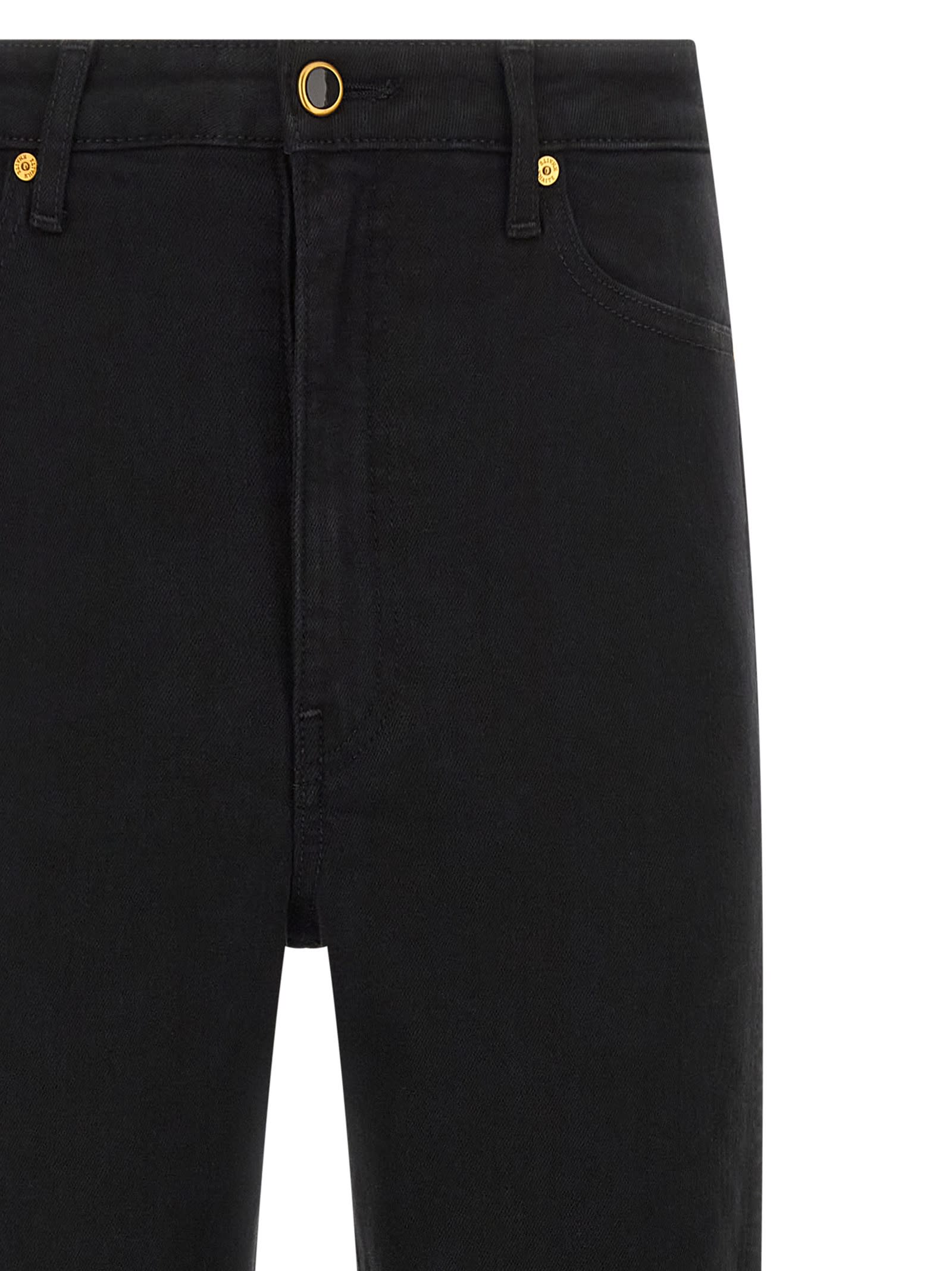 Khaite Abigail Straight Leg Jeans In Black