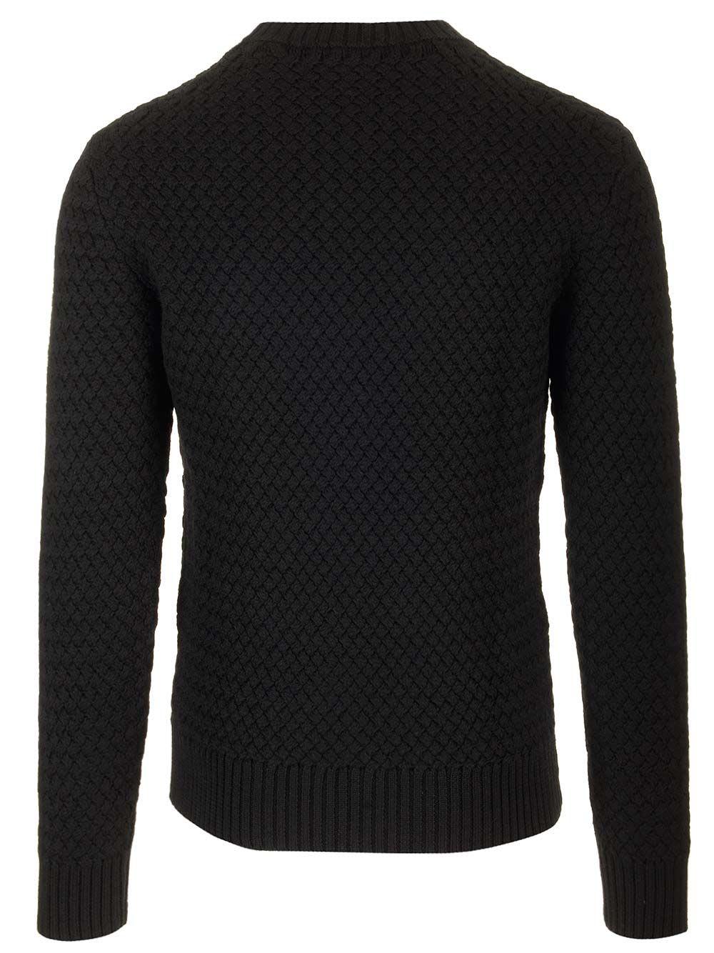 Shop Tagliatore Crew Neck Sweater In Black