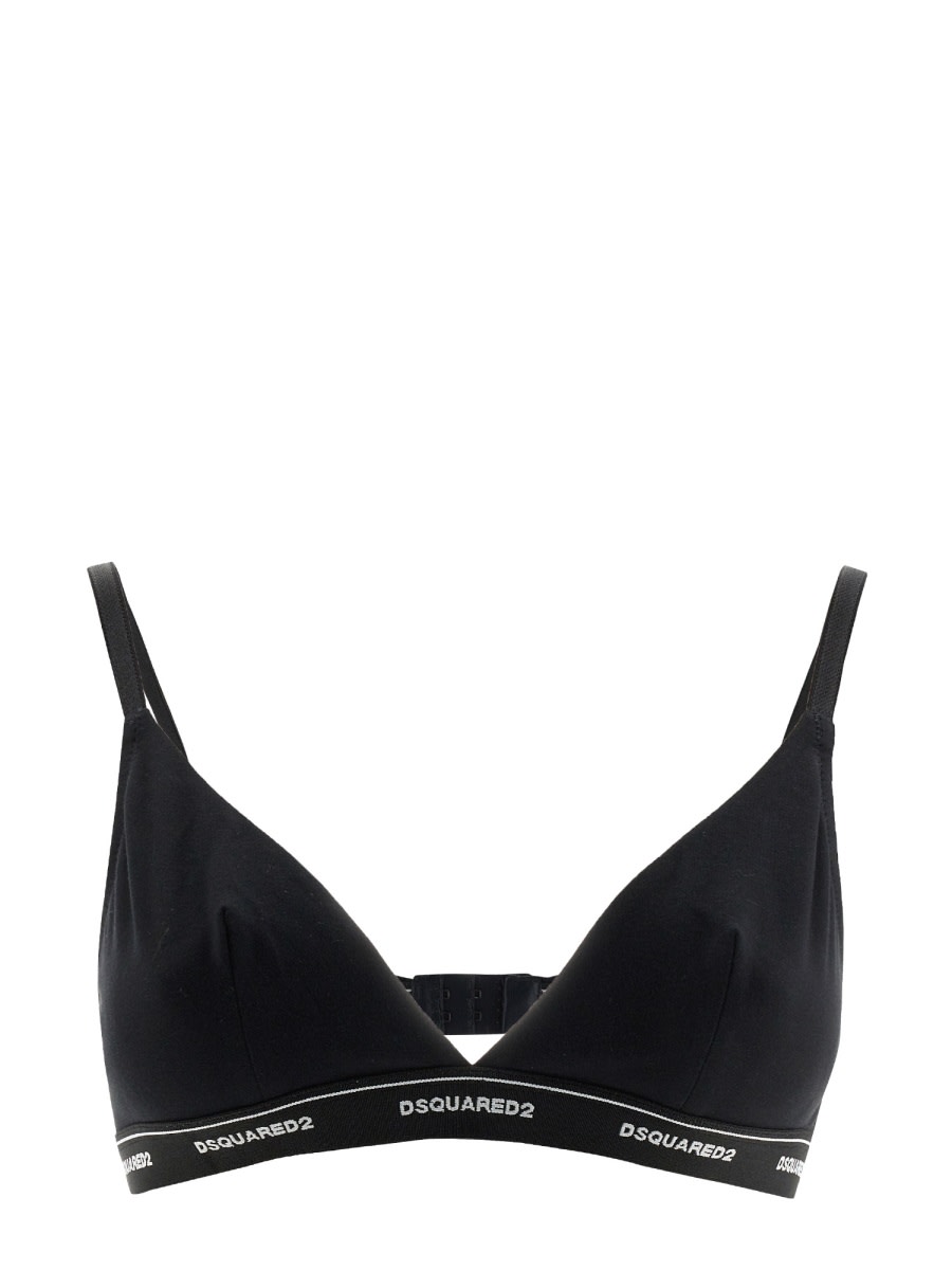 Shop Dsquared2 Bra With Logo In Black