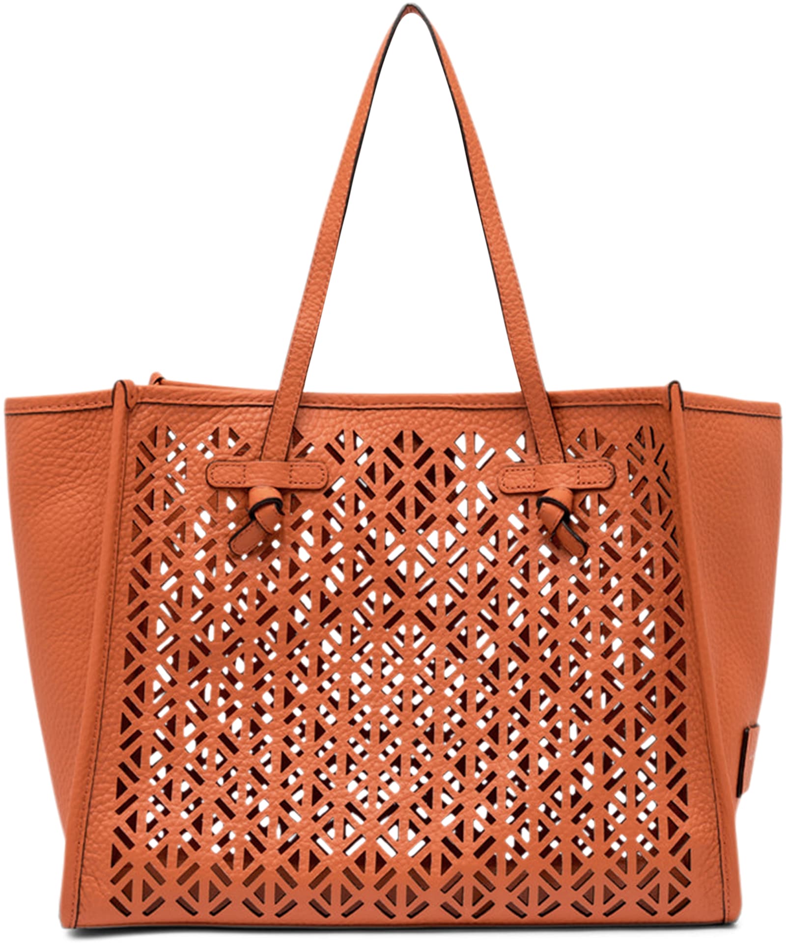 Gianni Chiarini Marcella Shopping Bag In Double Bubble Leather In Red