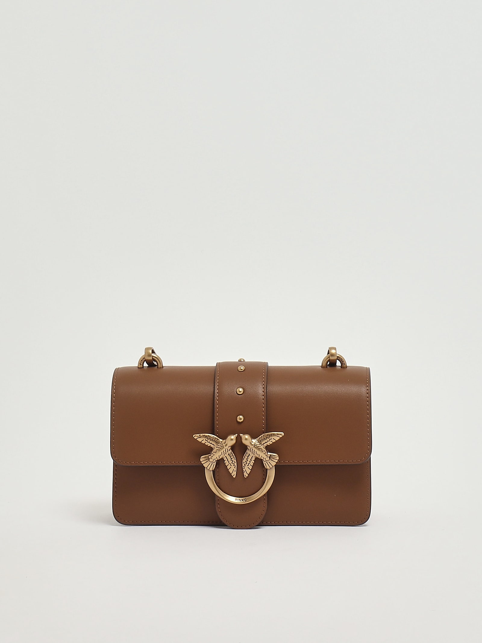 Pinko Love One Mini Cl Clutch In Brown