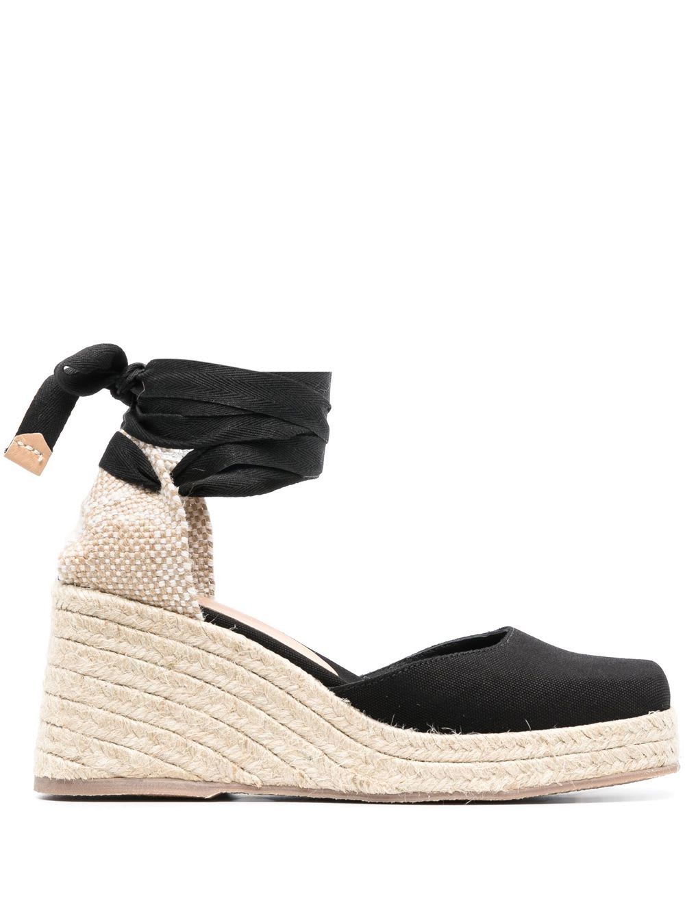 Castaã±er Tina Raffia Wedge Espadrilles In Multi