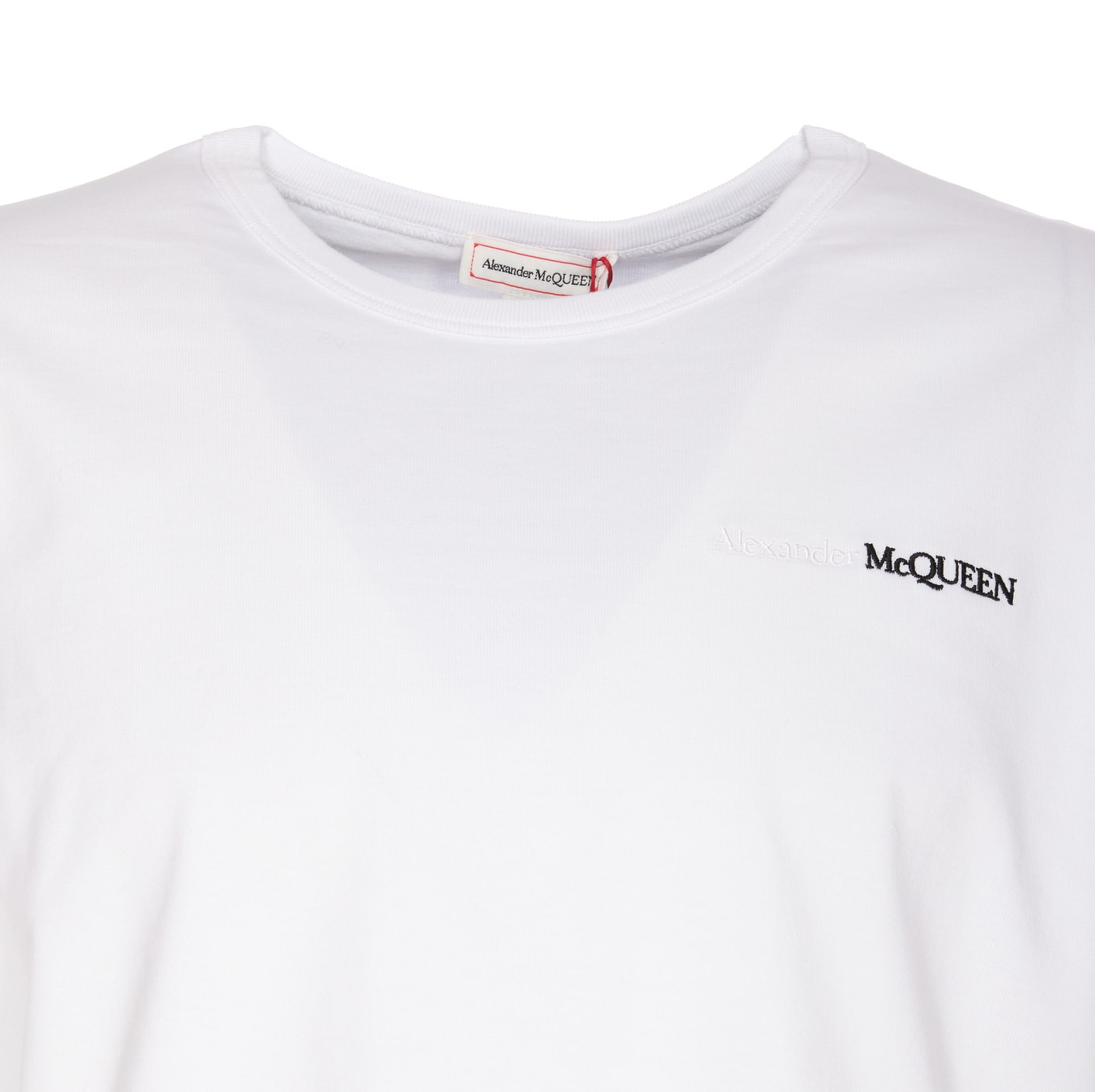 Shop Alexander Mcqueen Logo T-shirt In White