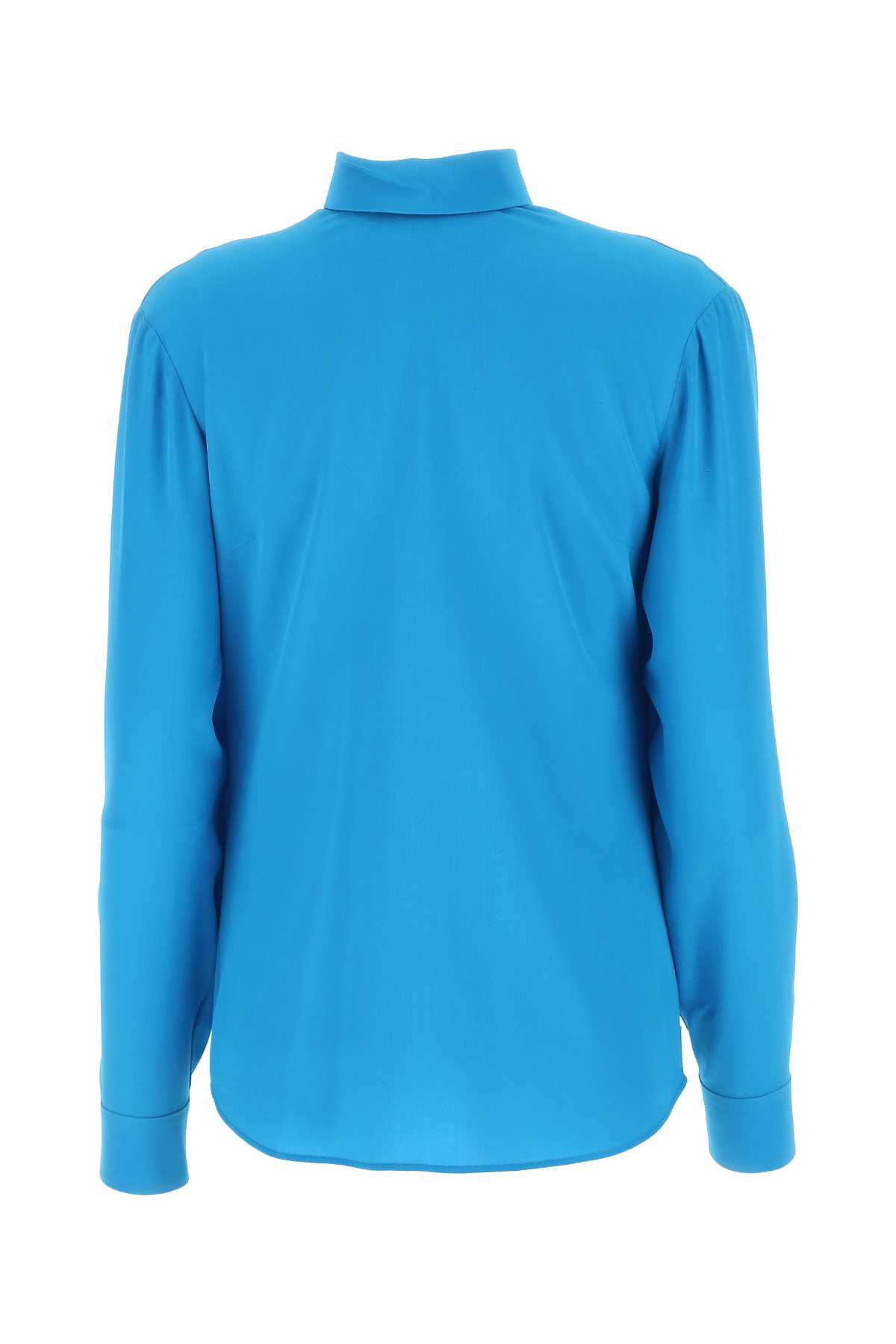 Shop Gucci Turquoise Crepe Shirt In Multicolor