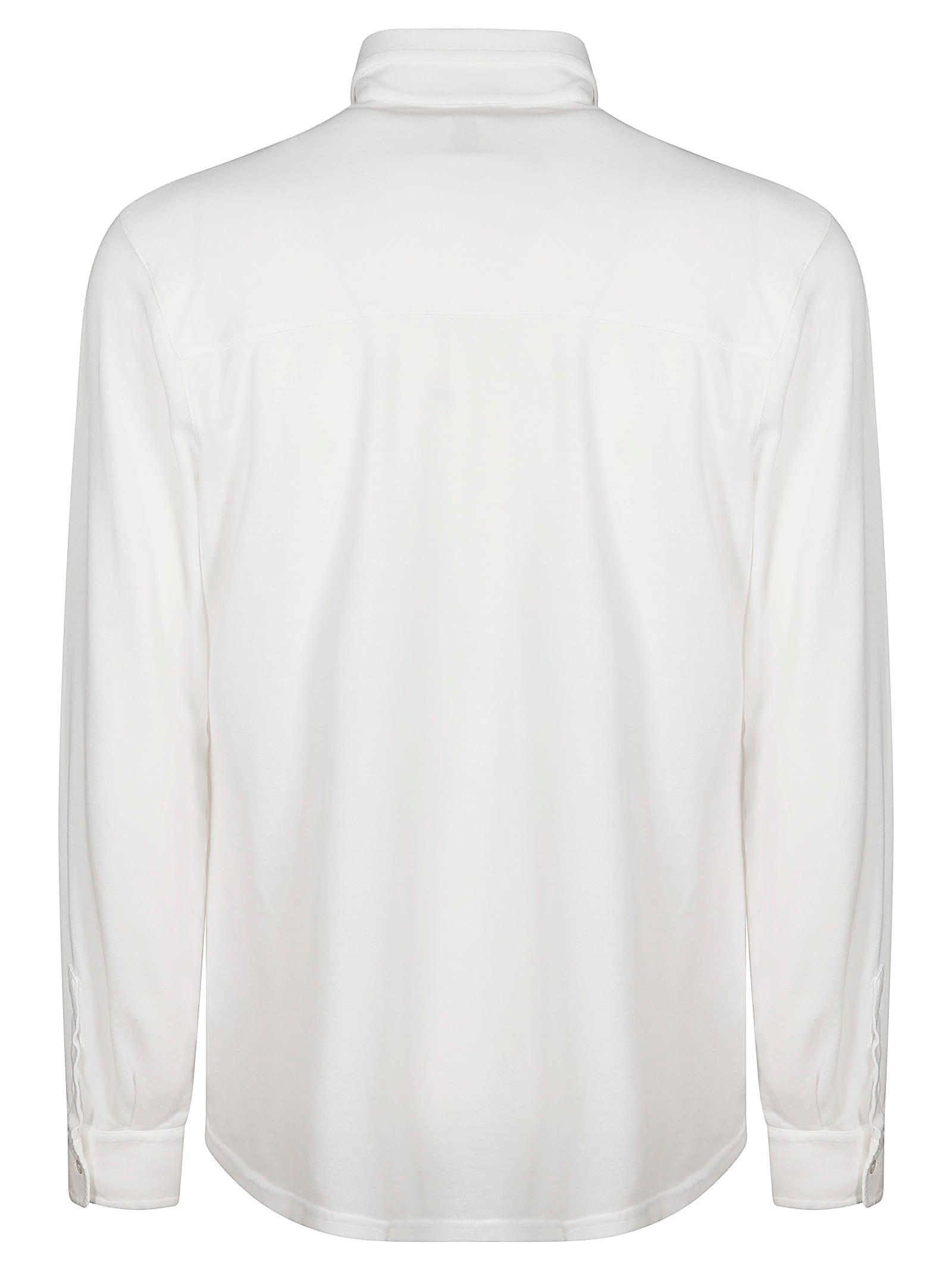 Fedeli Lightweight Cotton Button-up Shirt In White