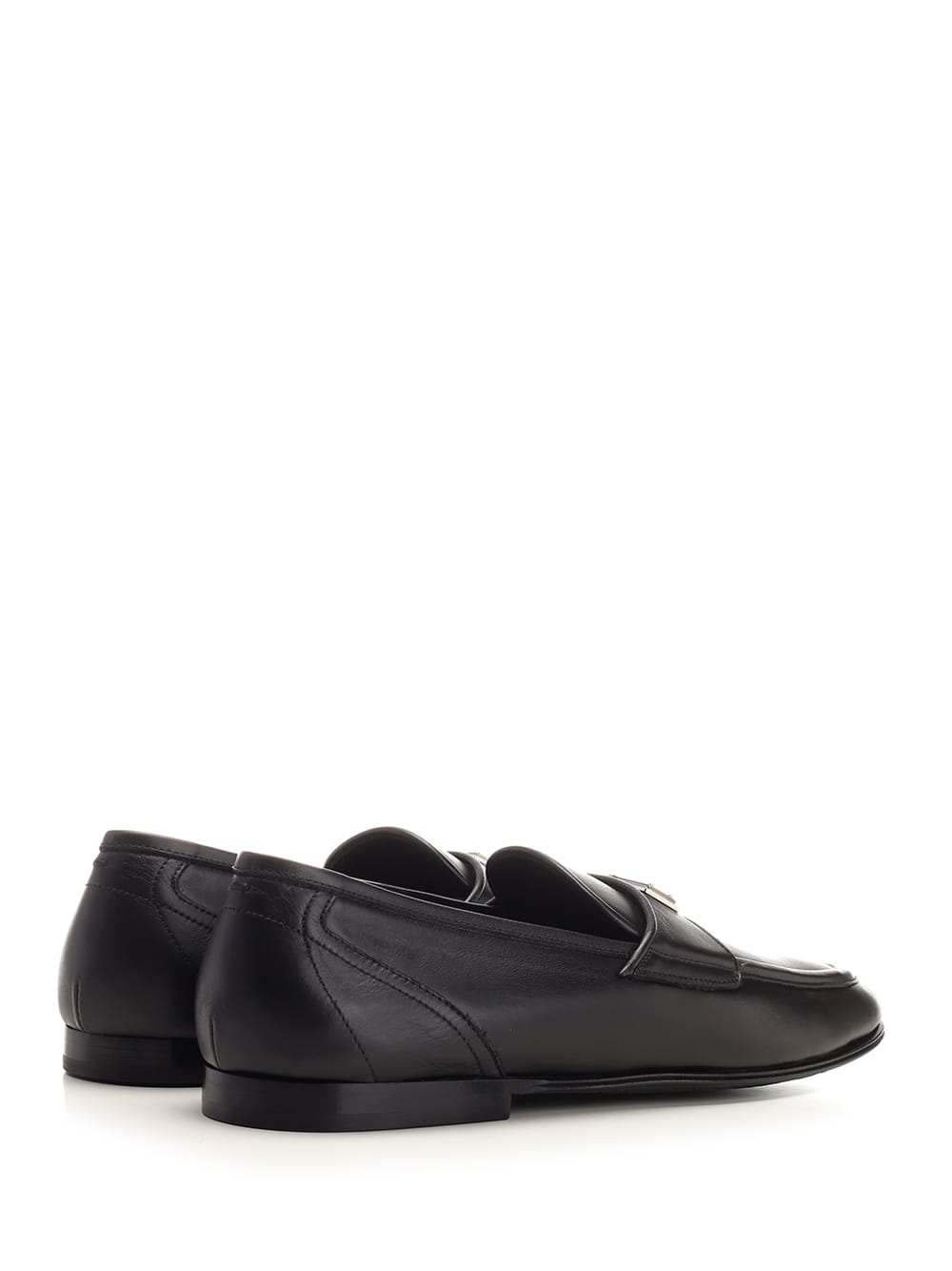 Shop Dolce & Gabbana Black Ariosto Loafers In Nero