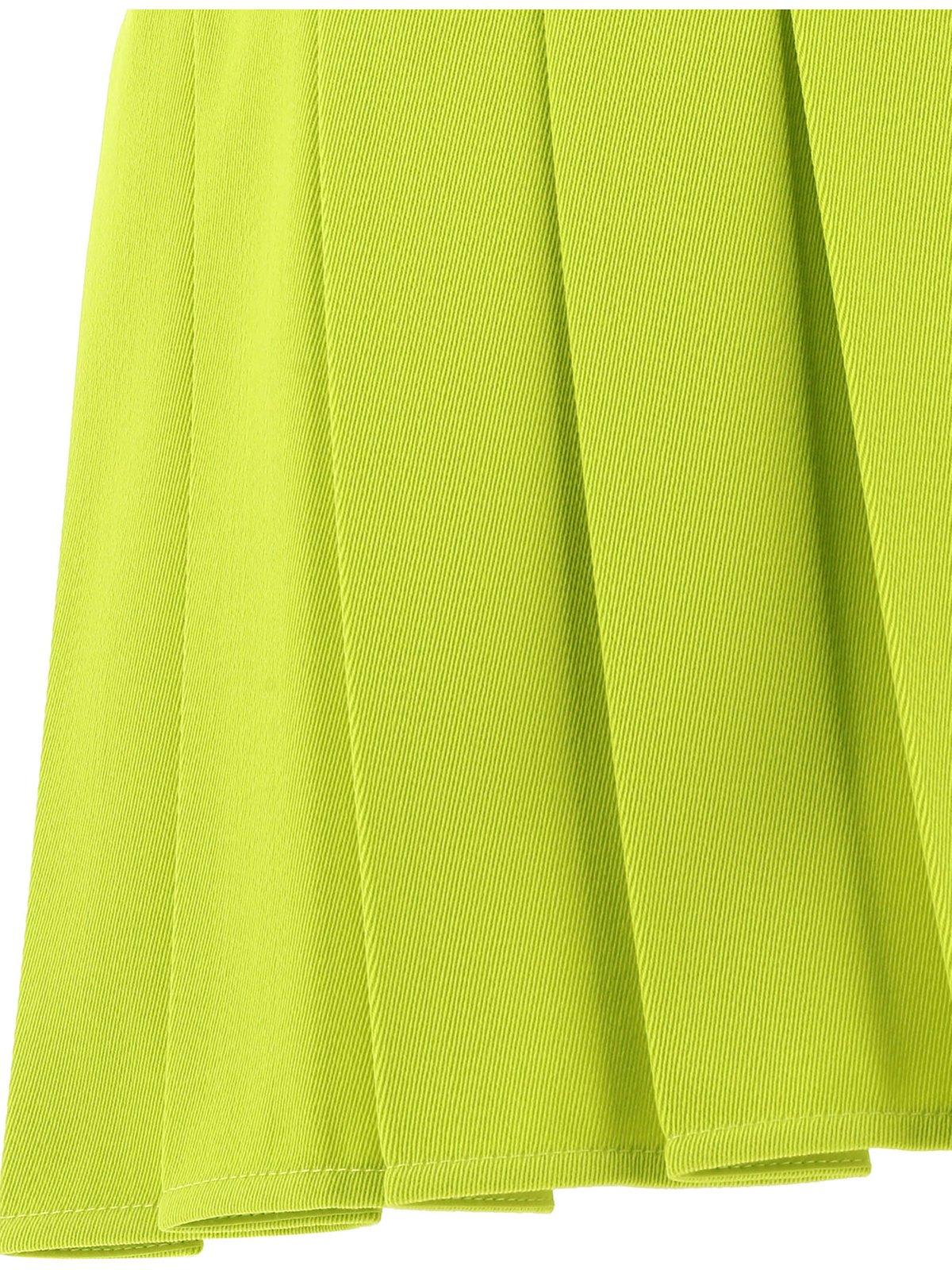 Shop Bottega Veneta High Waist Pleated Mini Skirt In Green