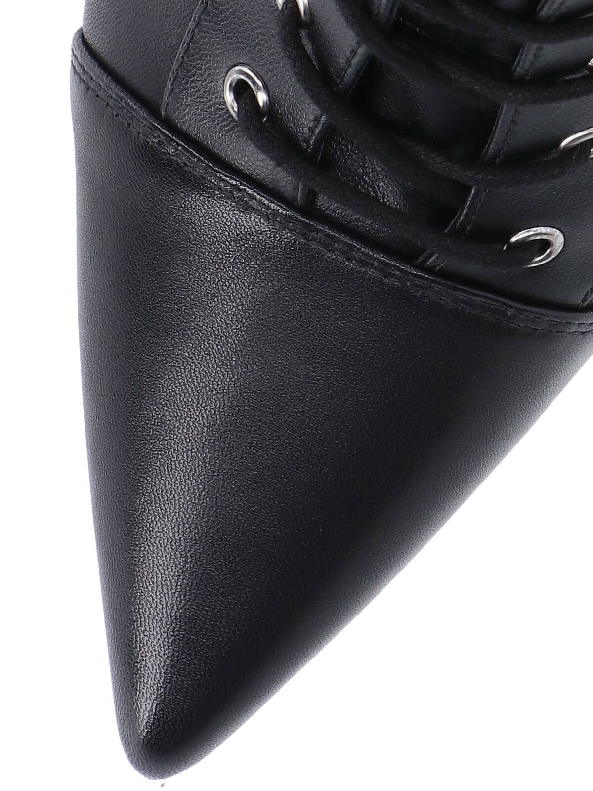 Pinko Pointed Toe Ankle Boots With High Stiletto Heel In Black