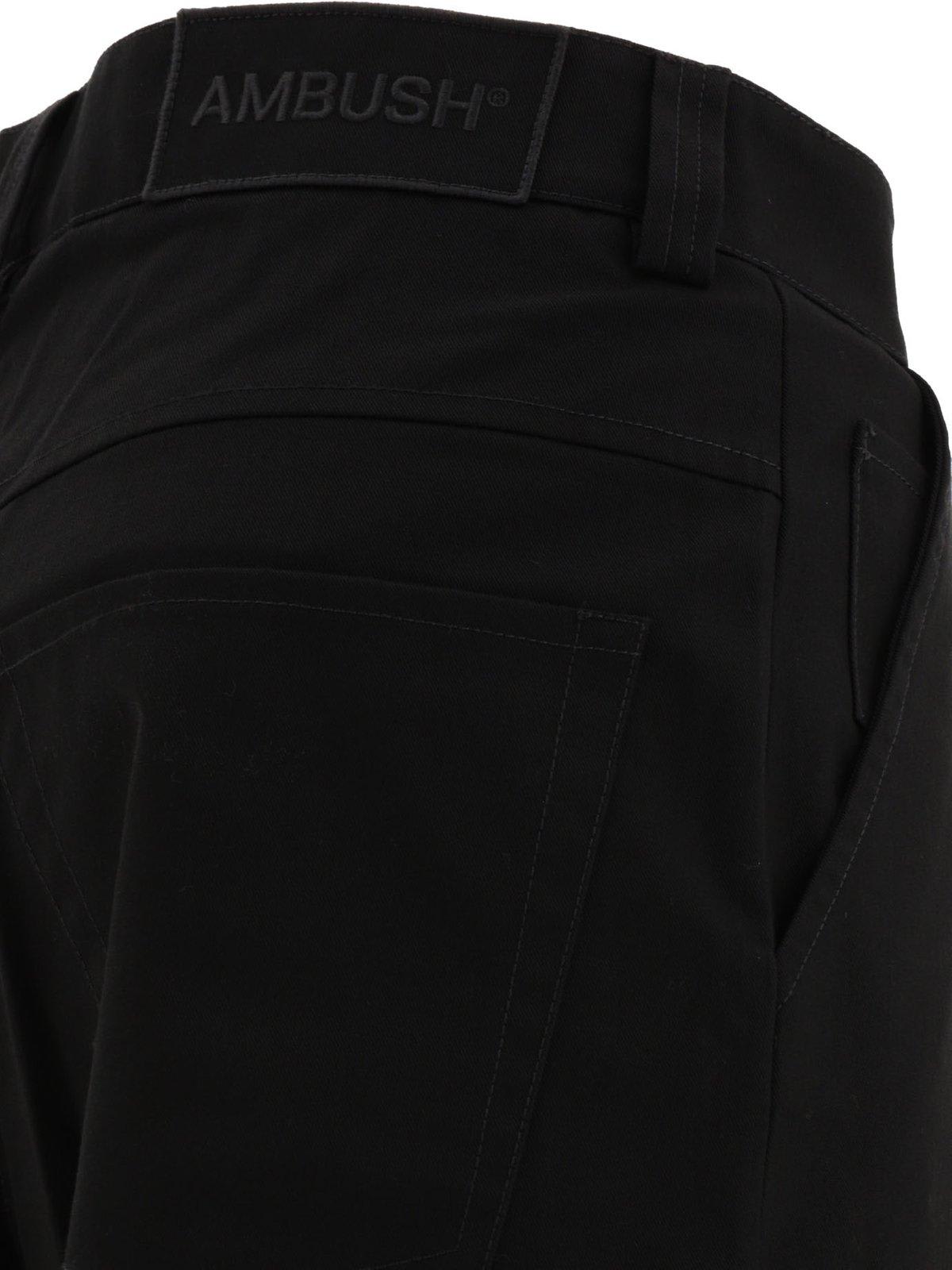 Shop Ambush Logo Embroidered Zip Up Trousers