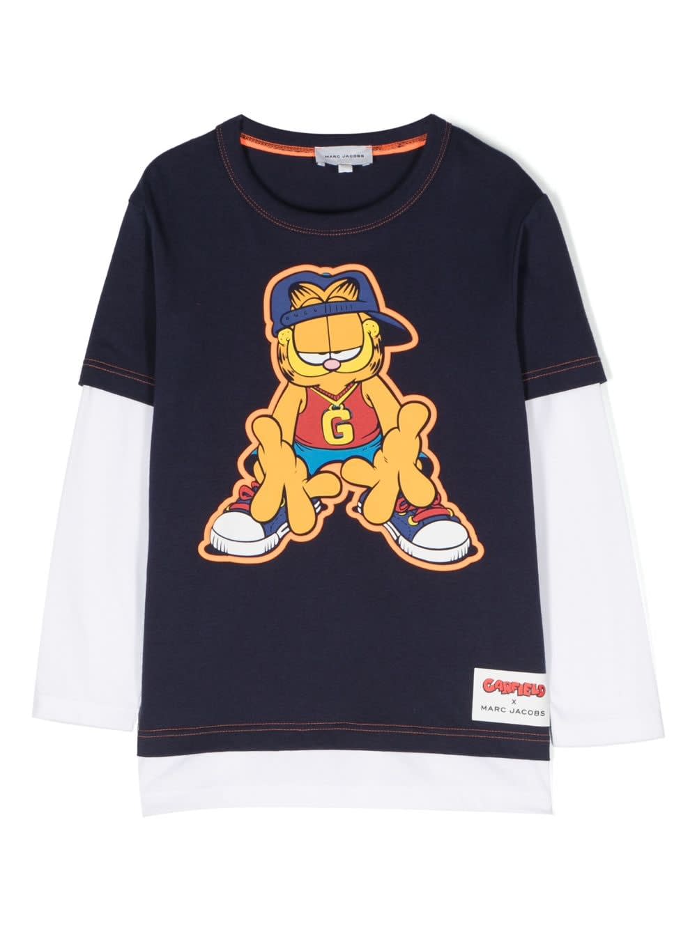 Shop Little Marc Jacobs Marc Jacobs T-shirt Garfield Blu In Cotone Bambino