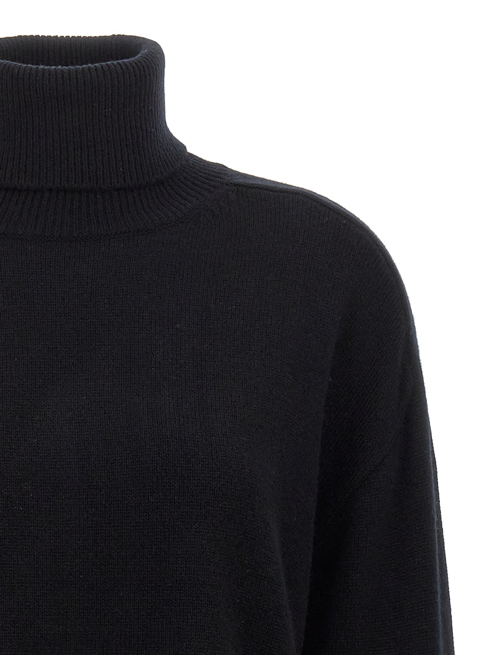 P.a.r.o.s.h Lady Blum Roll-neck Wool Sweater In Nero