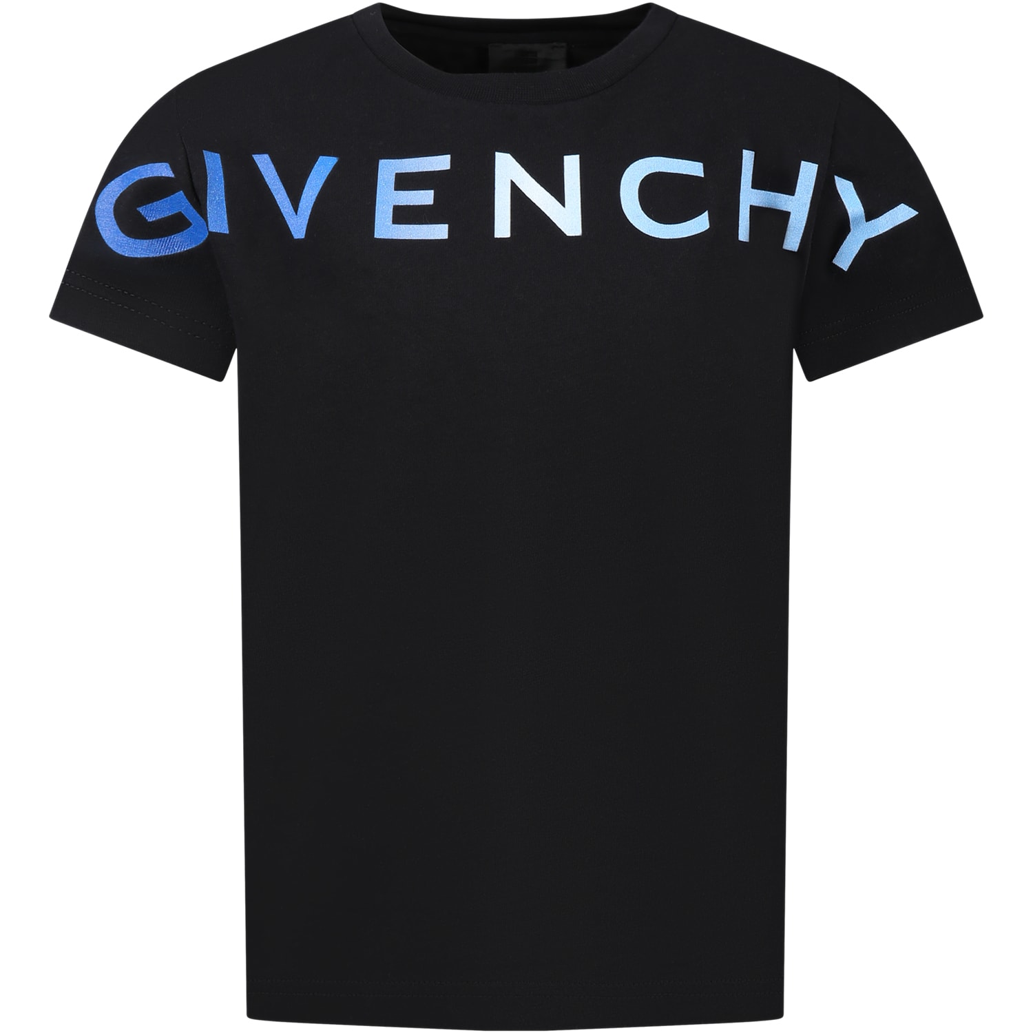 Givenchy Black T-shirt For Boy With Logo And 4g Pattern