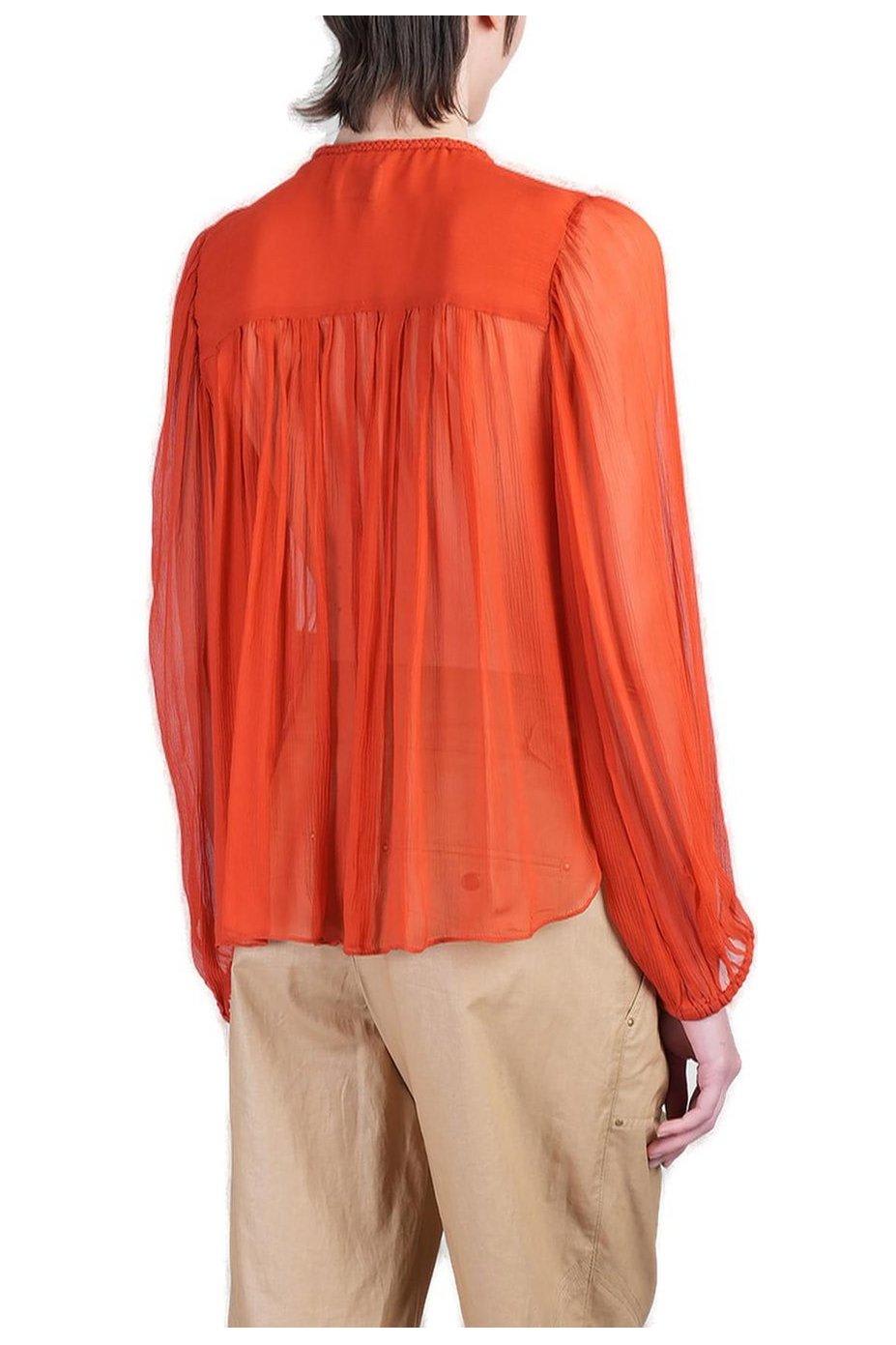 Shop Isabel Marant Ametissa Tie Fastened Blouse