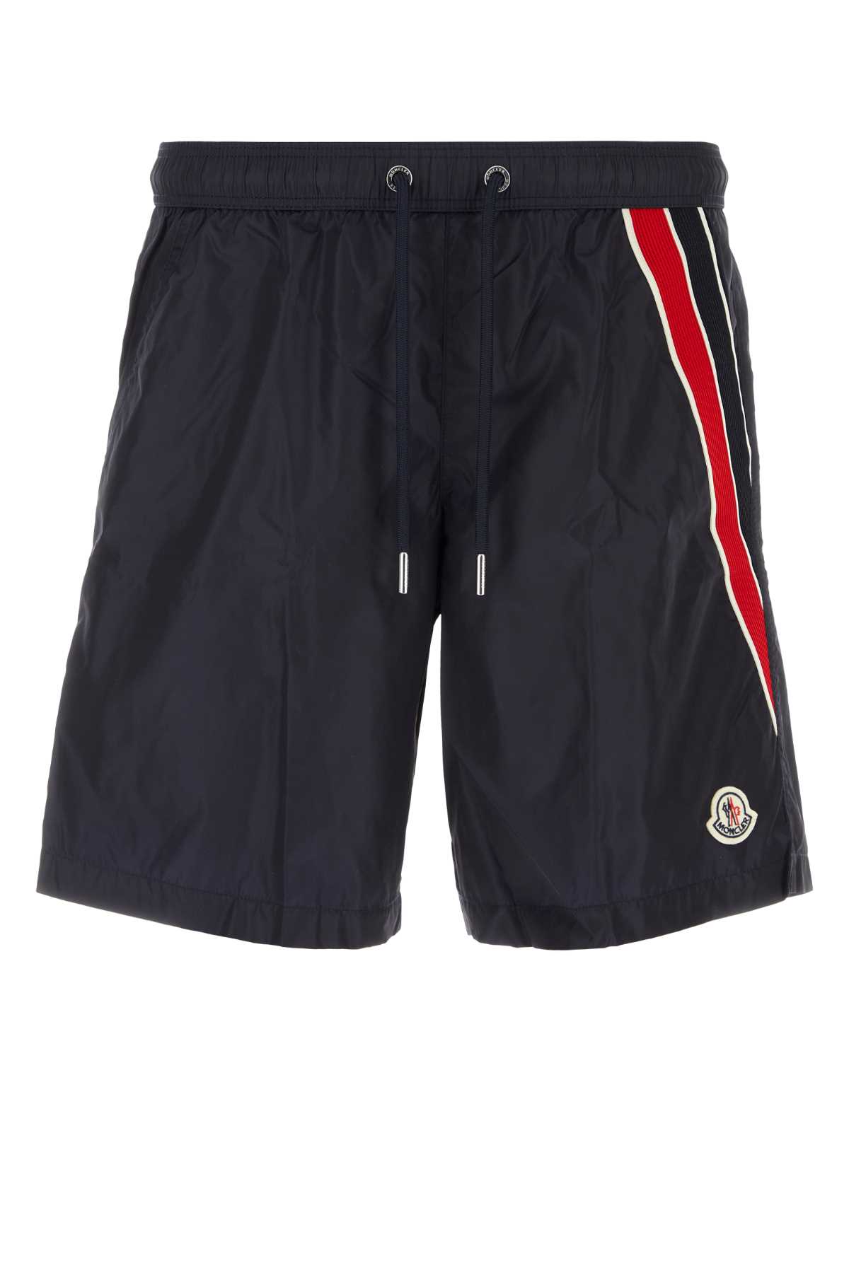 Shop Moncler Navy Blue Nylon Swimming Shorts In 778