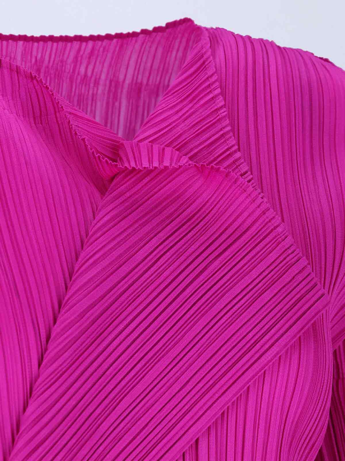 Shop Issey Miyake Light Wave Pleated Midi Dress In Pink