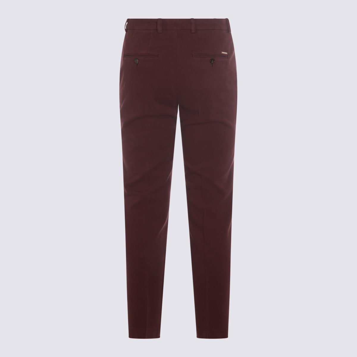 Incotex Red Cotton Pants In Brown