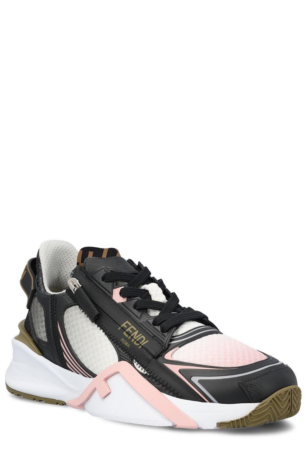 Shop Fendi Flow Low-top Sneakers In Nero