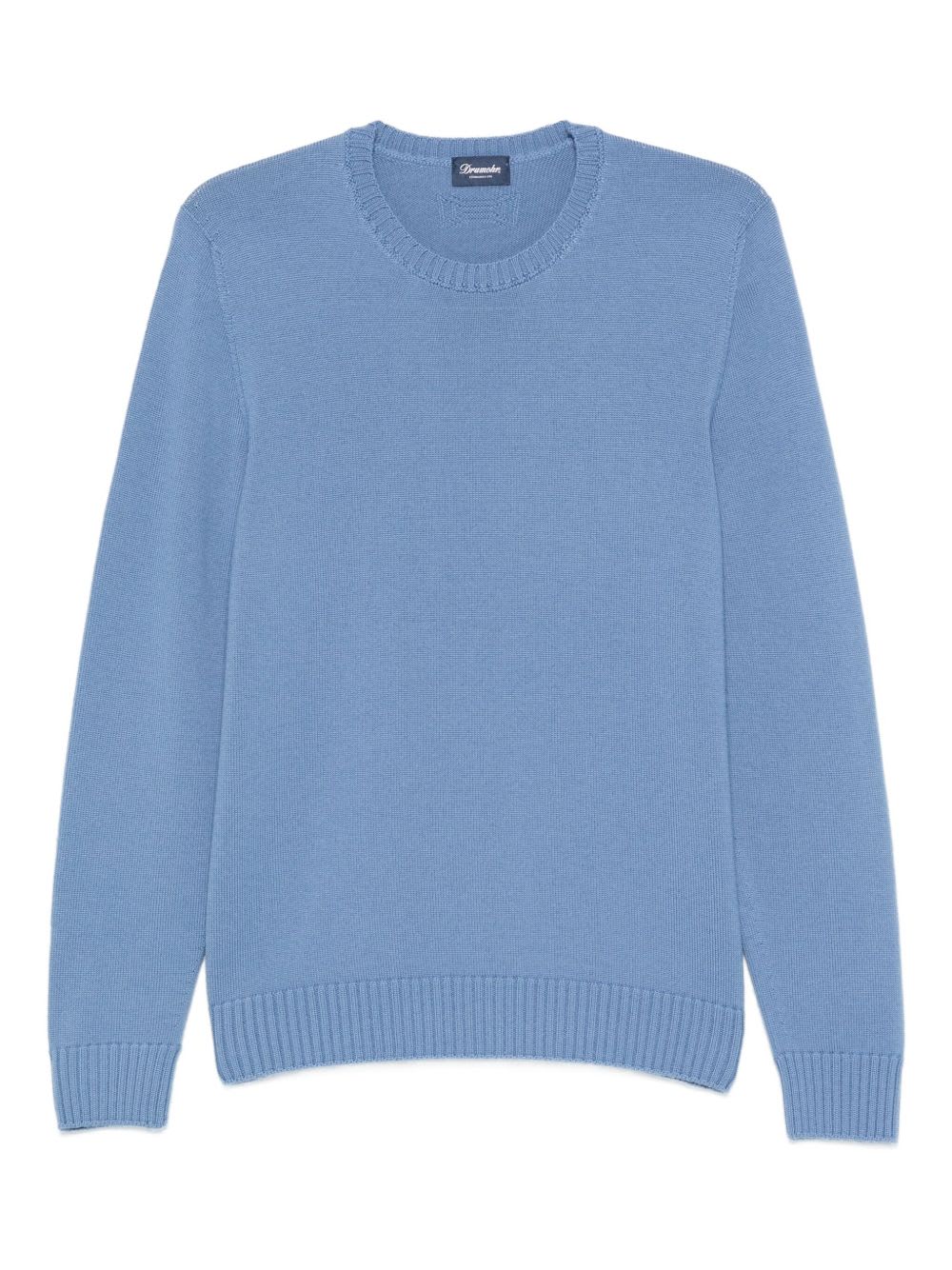 Drumohr Long Sleeve Crew-neck Sweater In Blue