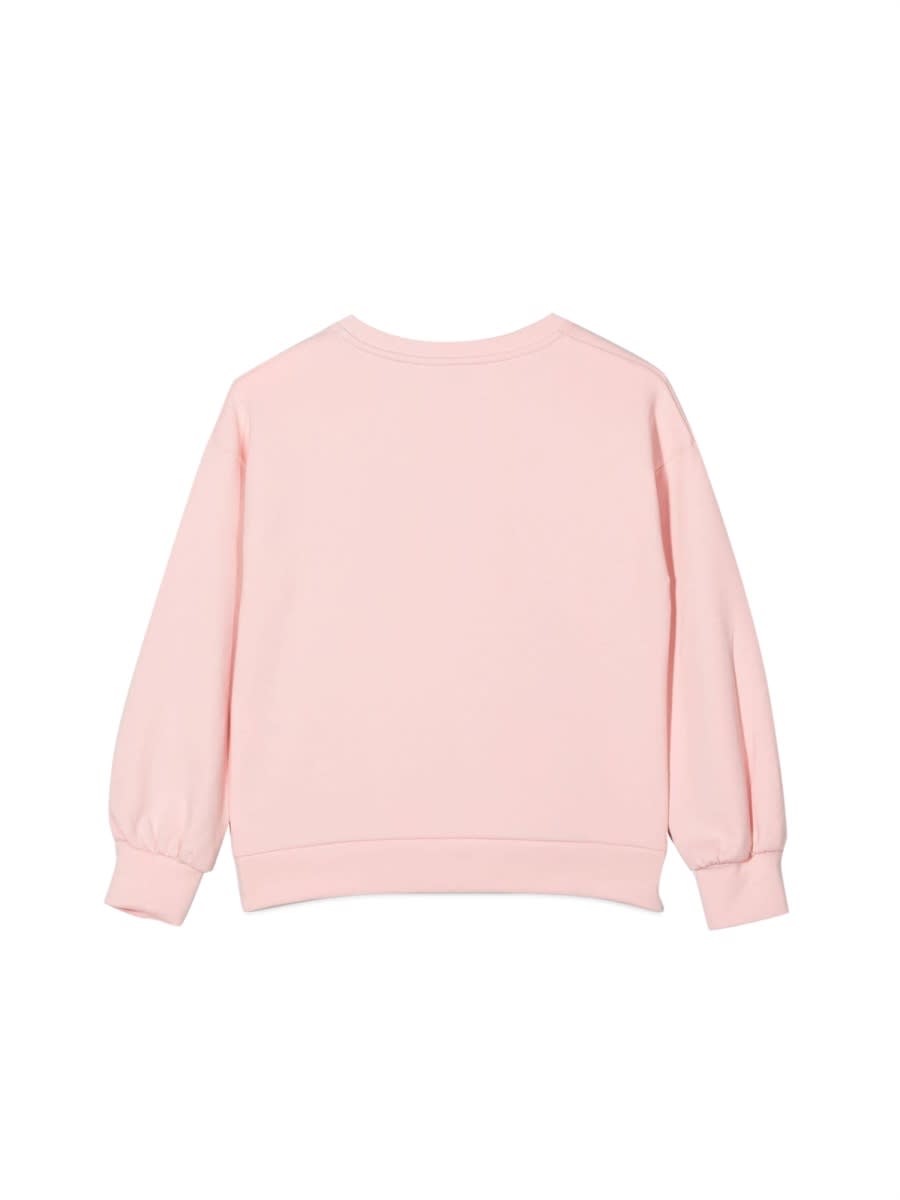 Shop Lanvin Logo Crewneck Sweatshirt In Pink