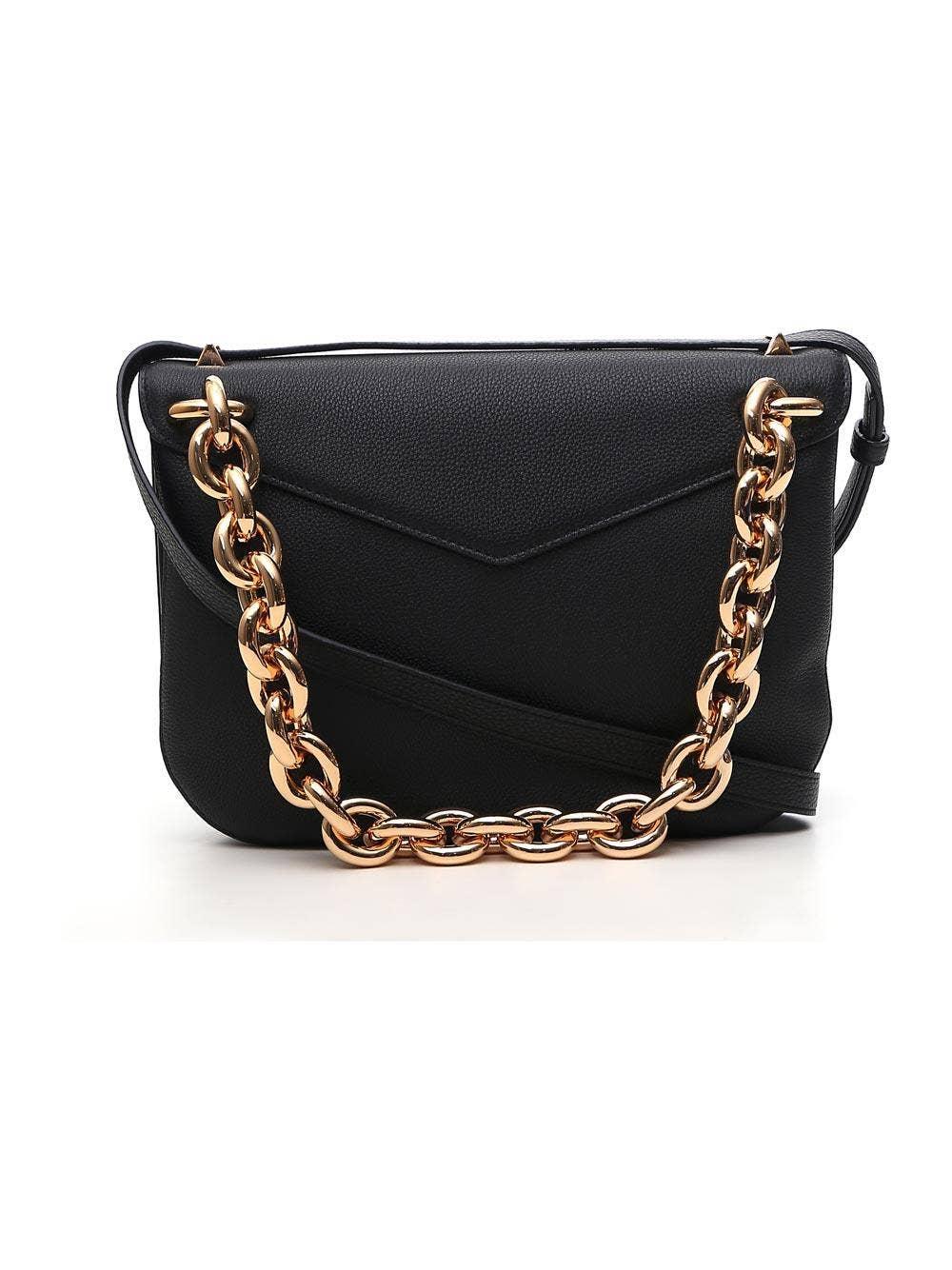 Shop Bottega Veneta Shoulder Strap Bag In Black