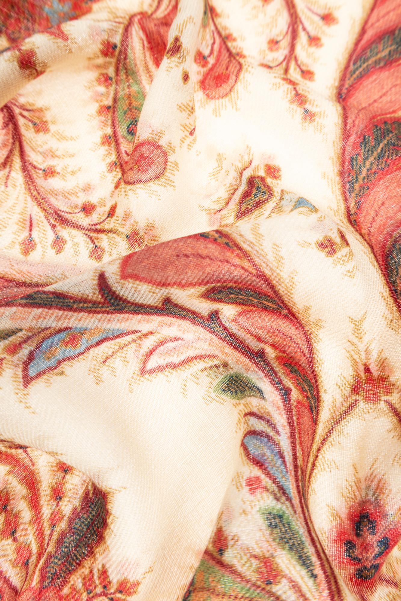 Etro Scarf With Floral Motif In Neutral