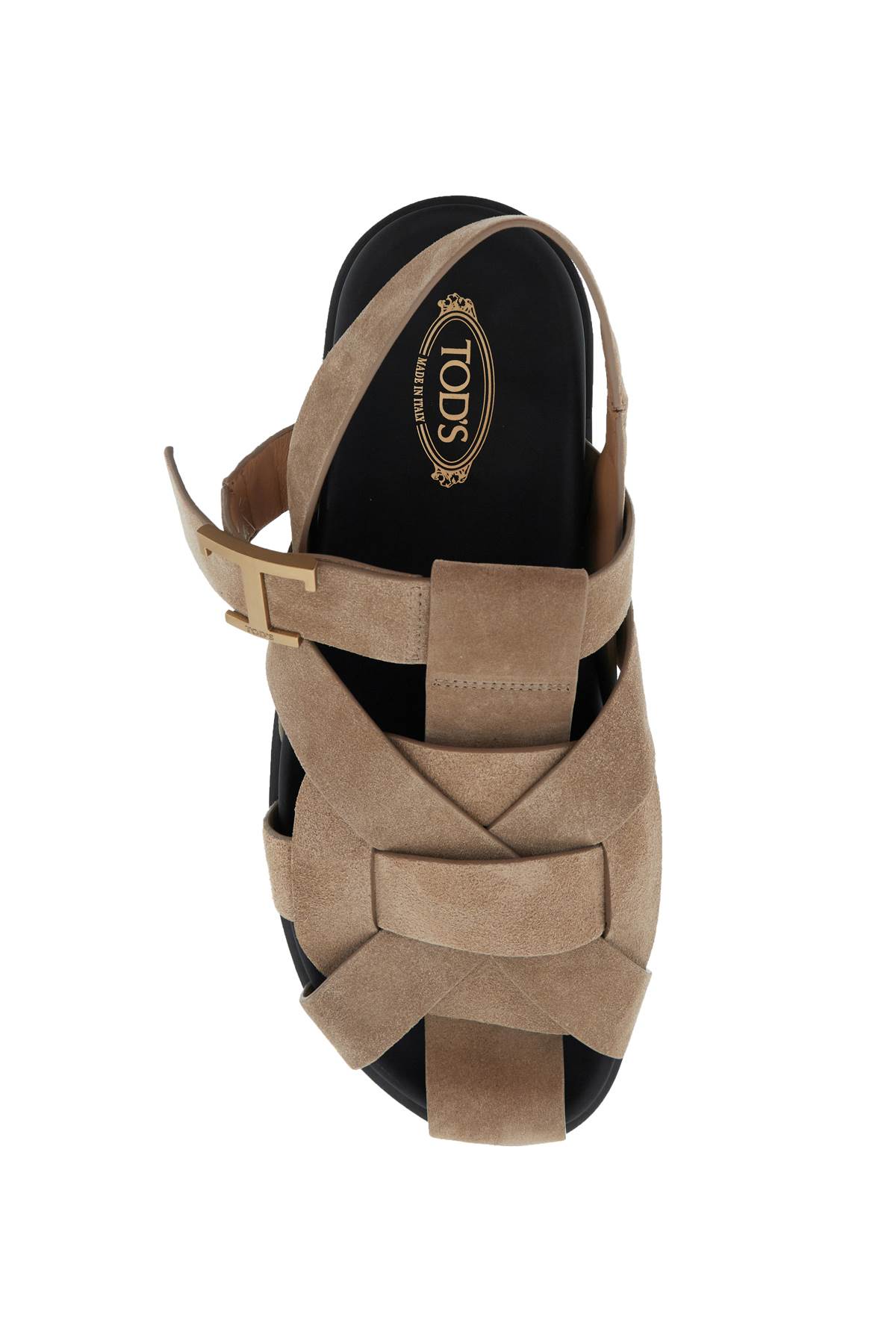 Shop Tod's T Timeless Sandals In Beige