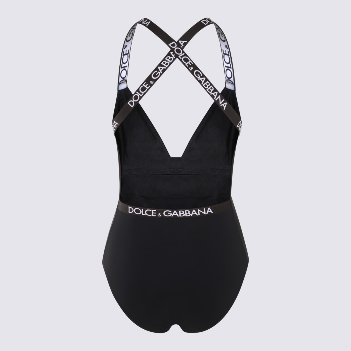 Shop Dolce & Gabbana Black And White Swimsuit