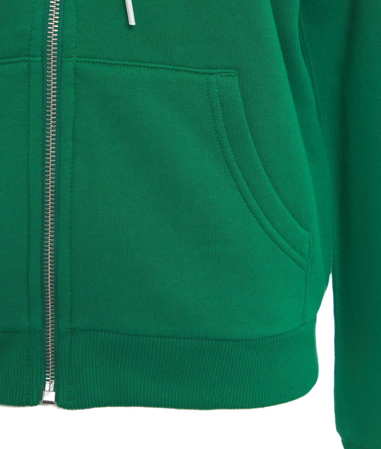 Polo Ralph Lauren Logo Embroidered Zipped Hoodie In Verde
