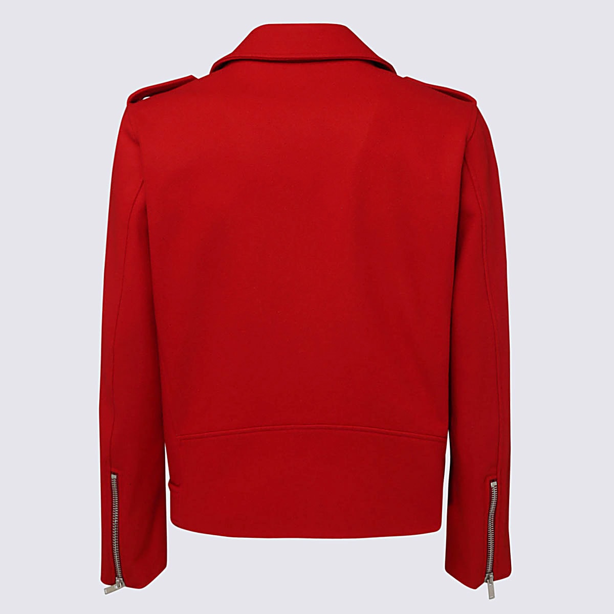 Pt01 Red Virgin Wool Casual Jacket In Rosso Cardinale