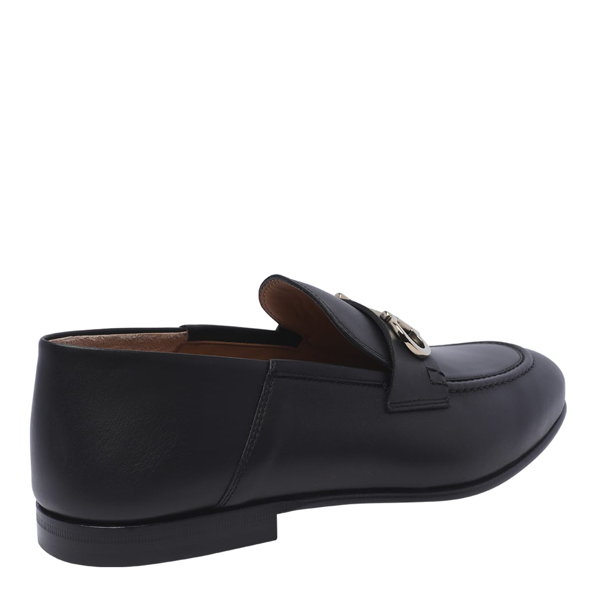 Shop Ferragamo Gancini Loafers In Black