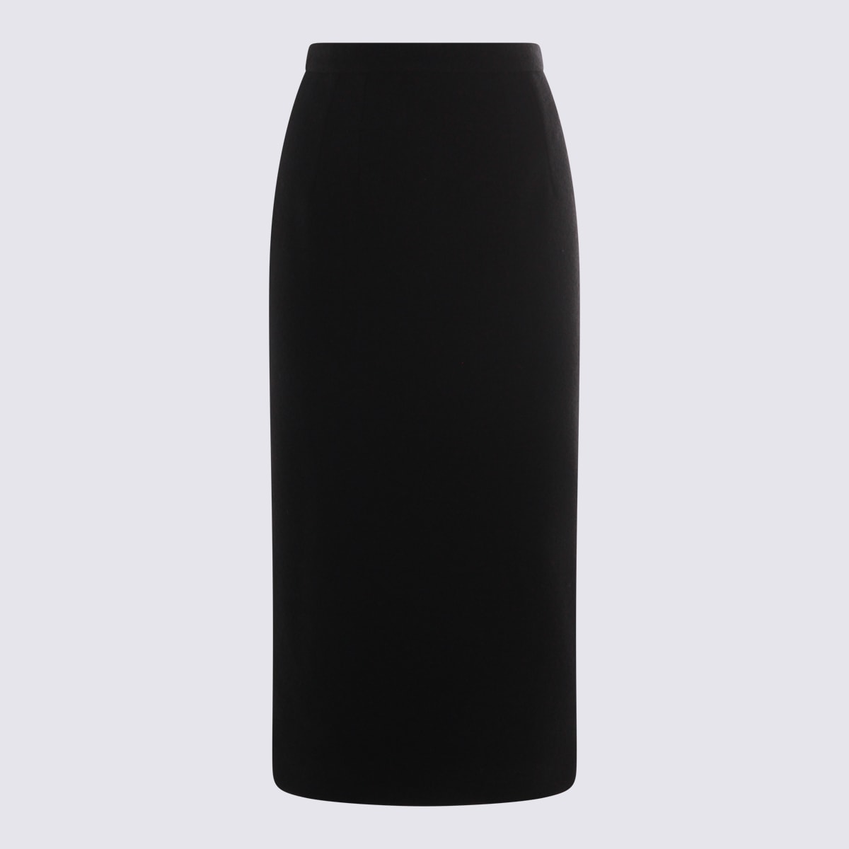 Dolce & Gabbana Black Wool Midi Skirt