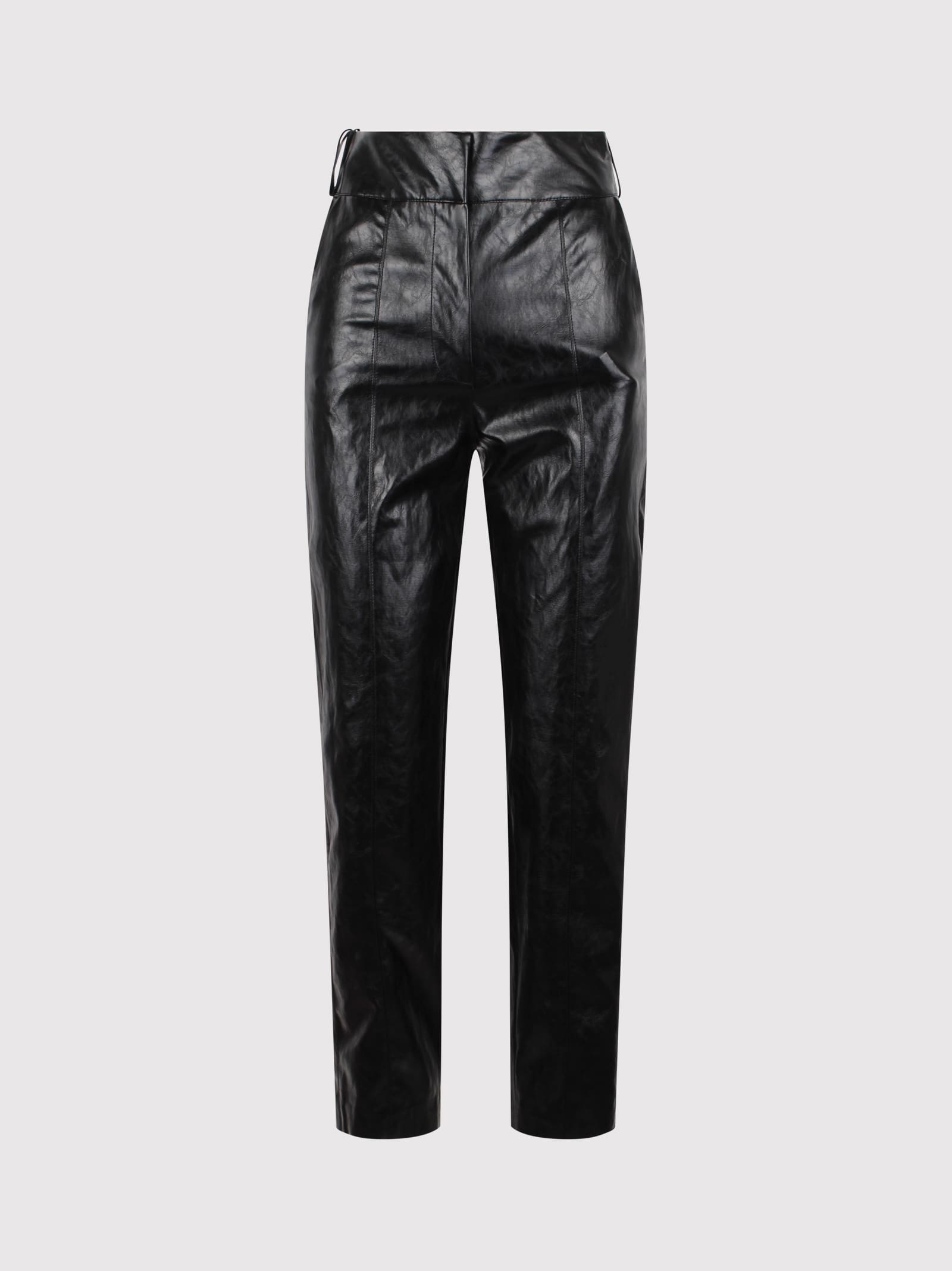 Shop Federica Tosi Straight Shiny Trousers