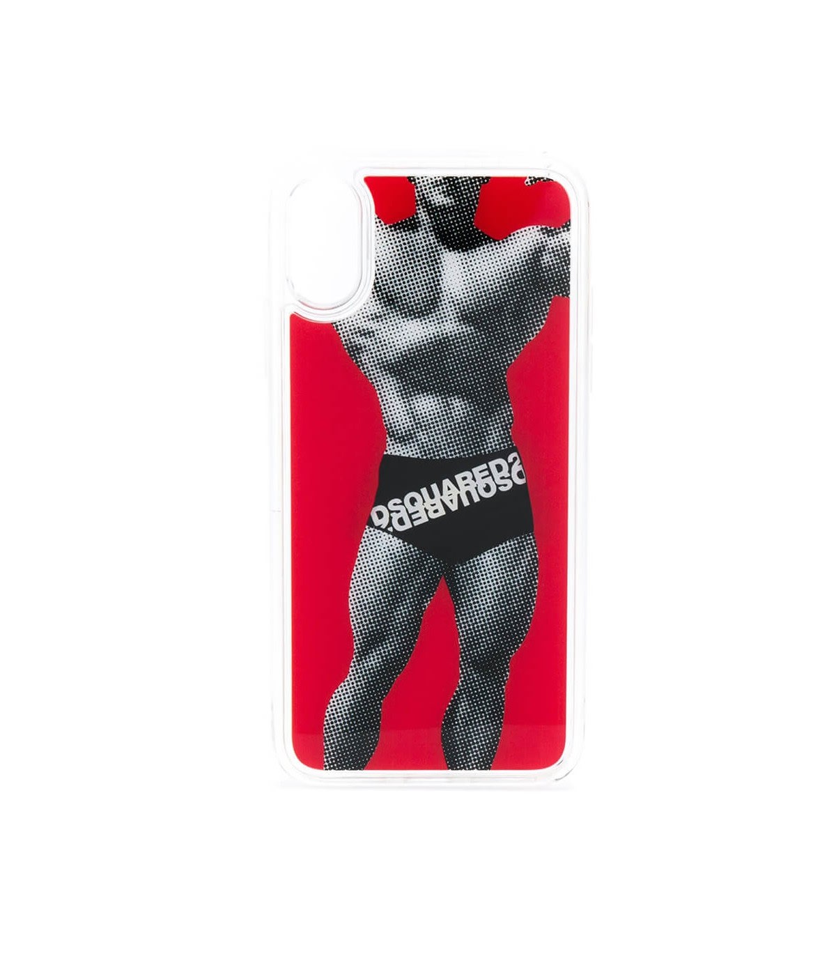 Dsquared2 Red Water Effect Iphone X Cover In Rosso (red)