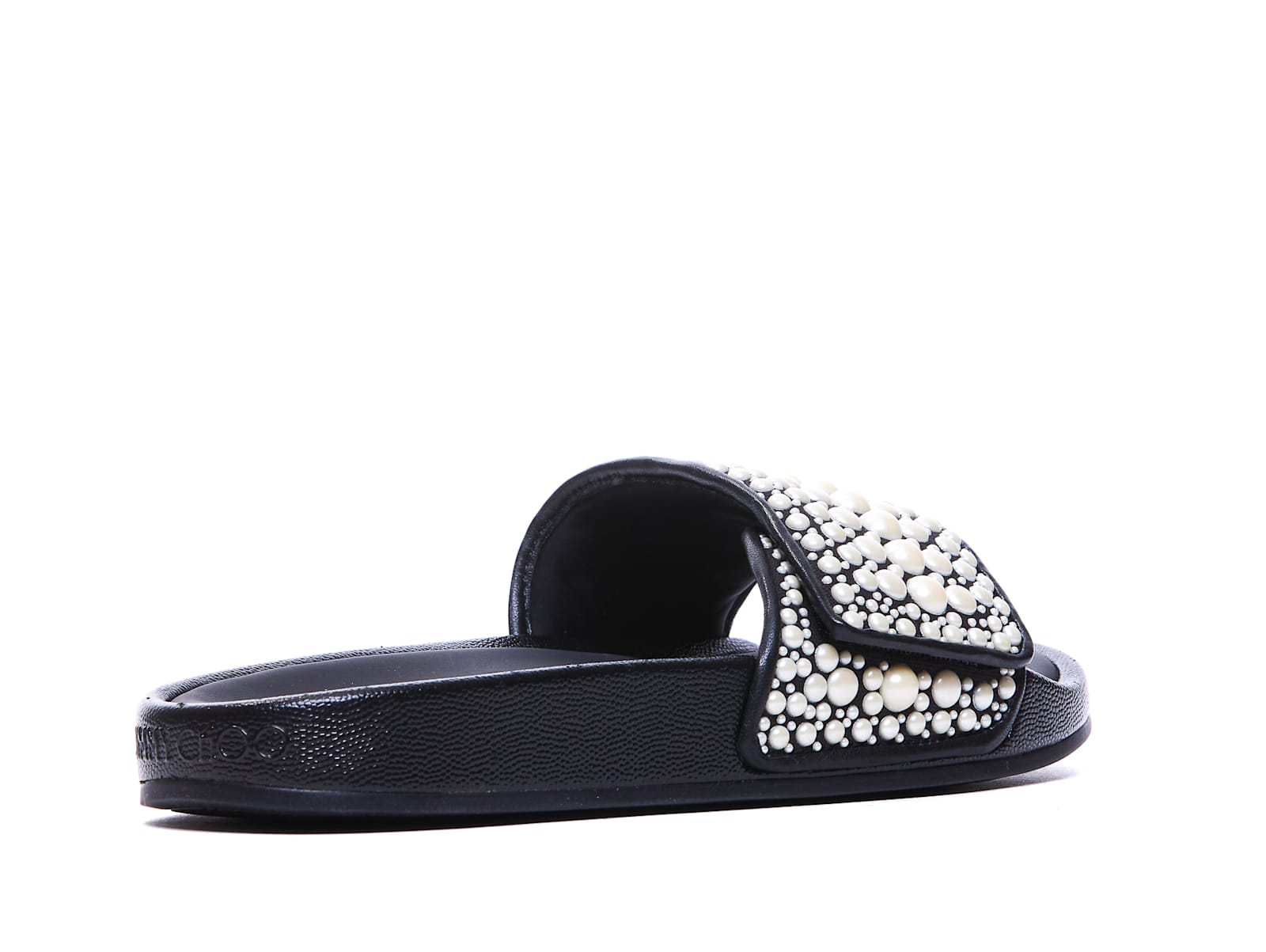 Jimmy Choo Fitzf Slides In Black