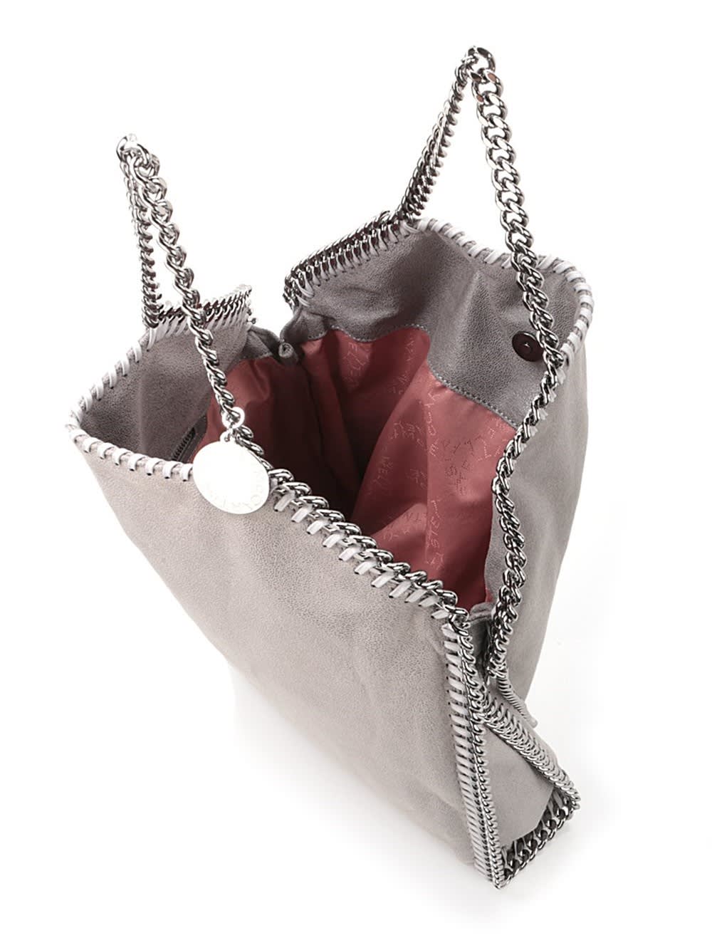 Stella Mccartney Falabella Fold Over Tote Handbag In Grey