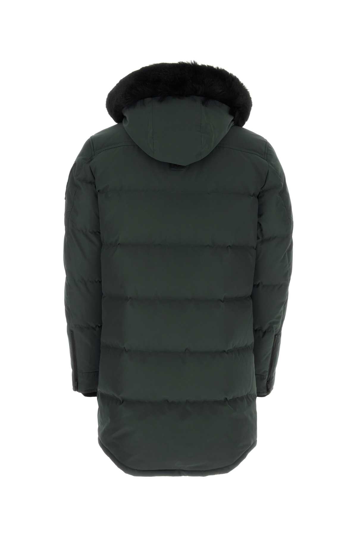 Moose Knuckles Dark Green Polyester Down Jacket In Forest Hill
