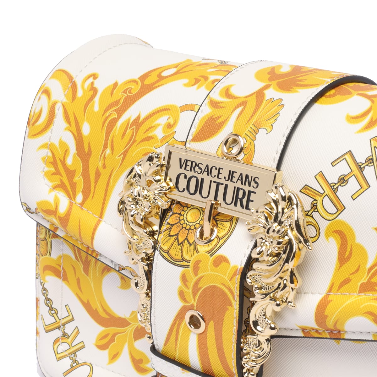 Versace Jeans Couture Chain Couture Crossbody Bag In White