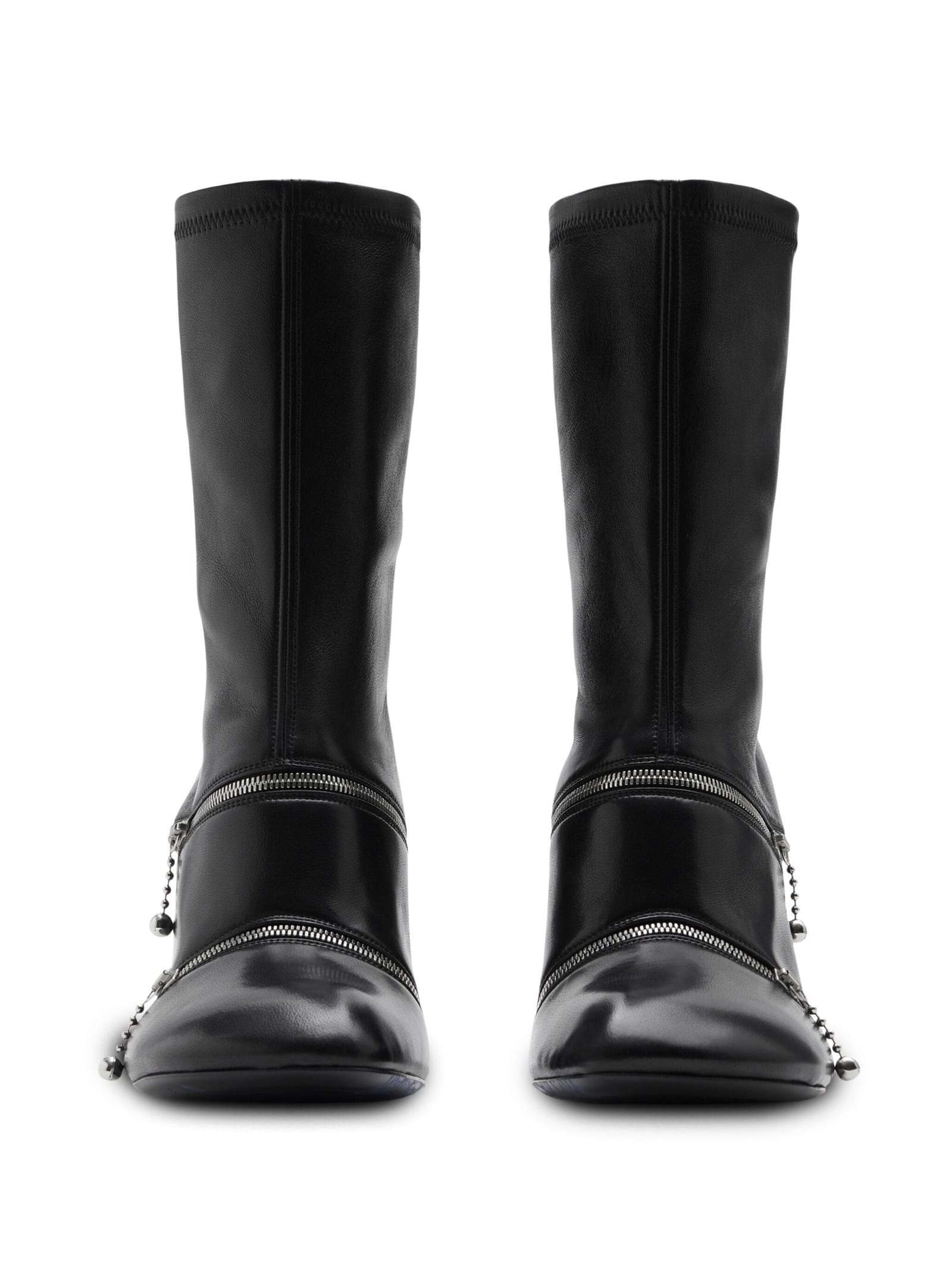 Shop Burberry Lf Peep 100 Boot Womens Boots In Black