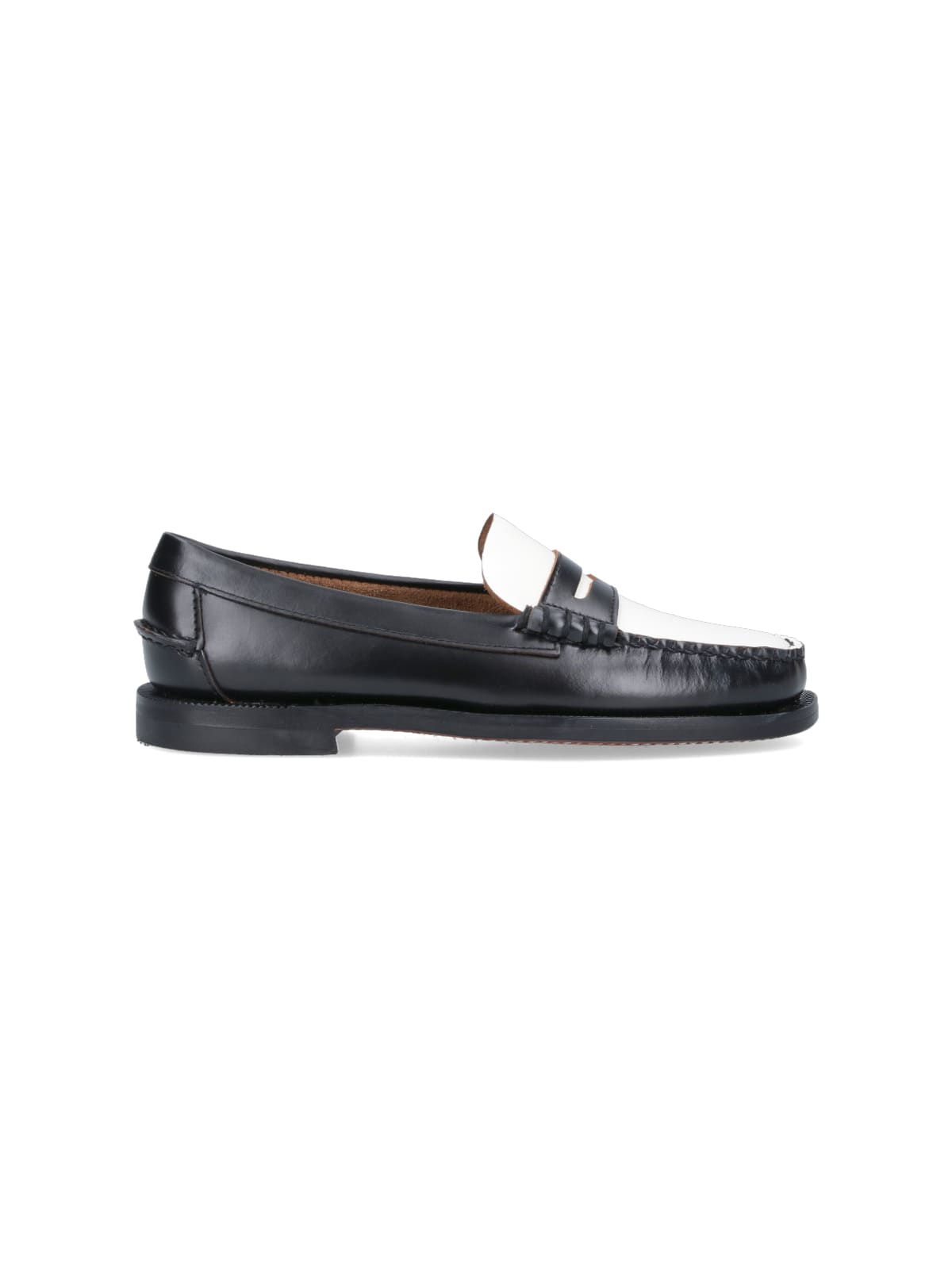 Shop Sebago Loafers Classic Dan In Black White