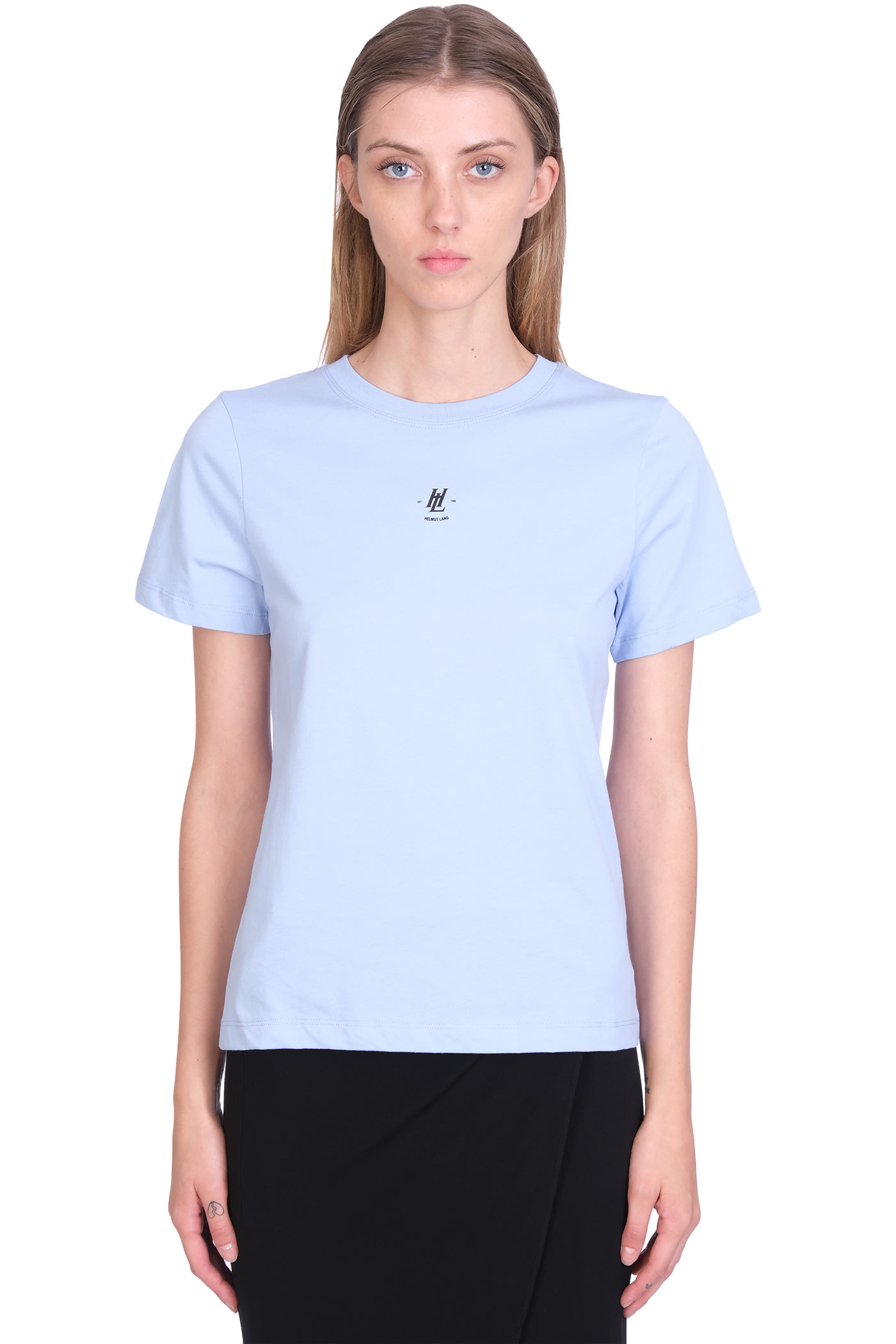 Helmut Lang T-shirt In Cyan Cotton