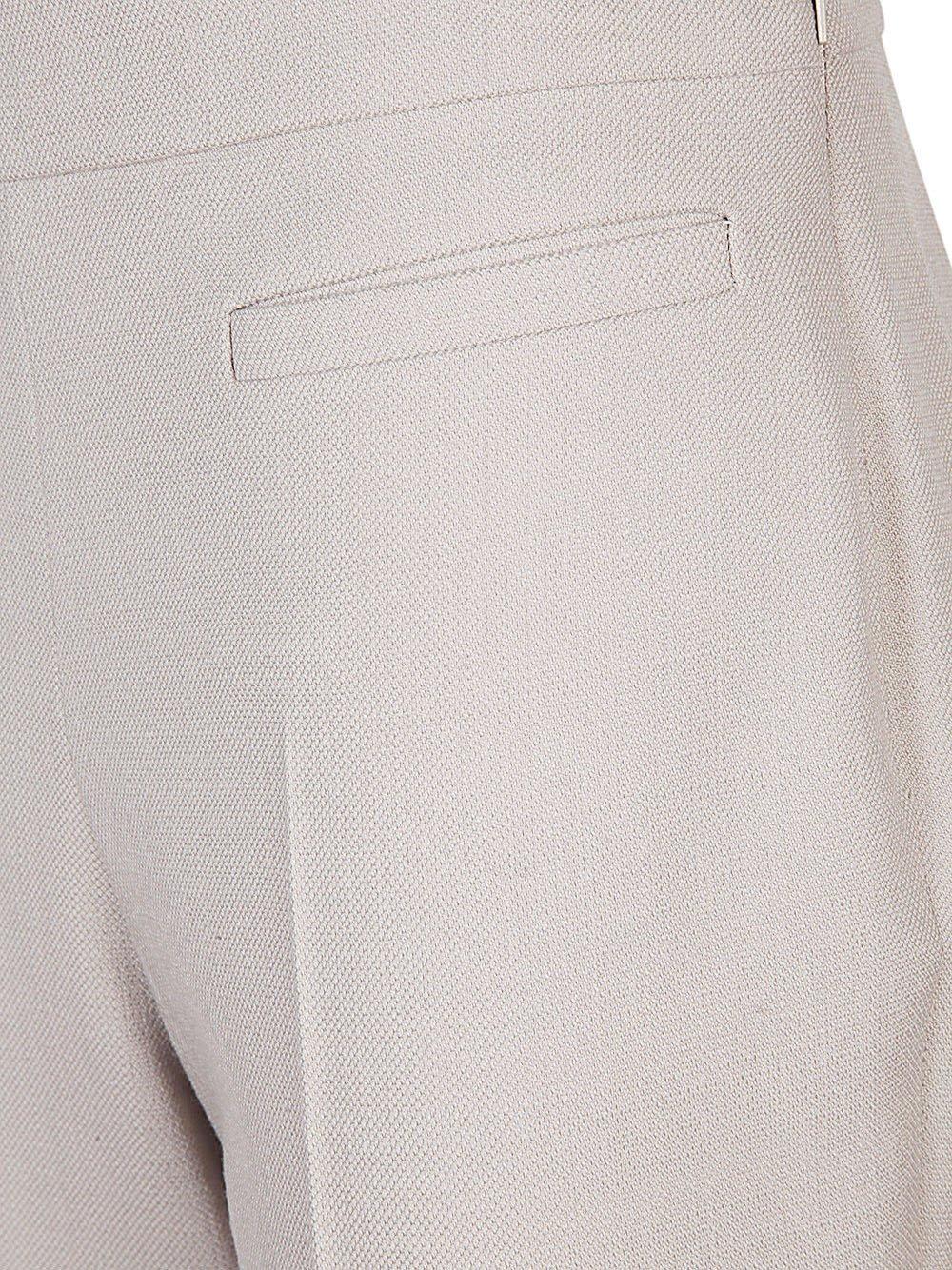Shop Fendi Straight-leg Cropped Tailored Trousers In Grey