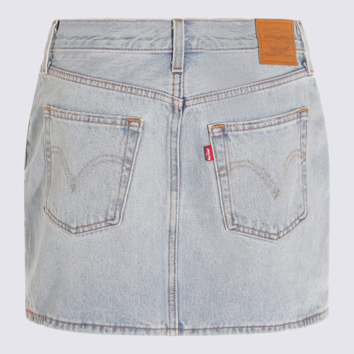 Levi's Light Blue Cotton Mini Skirt