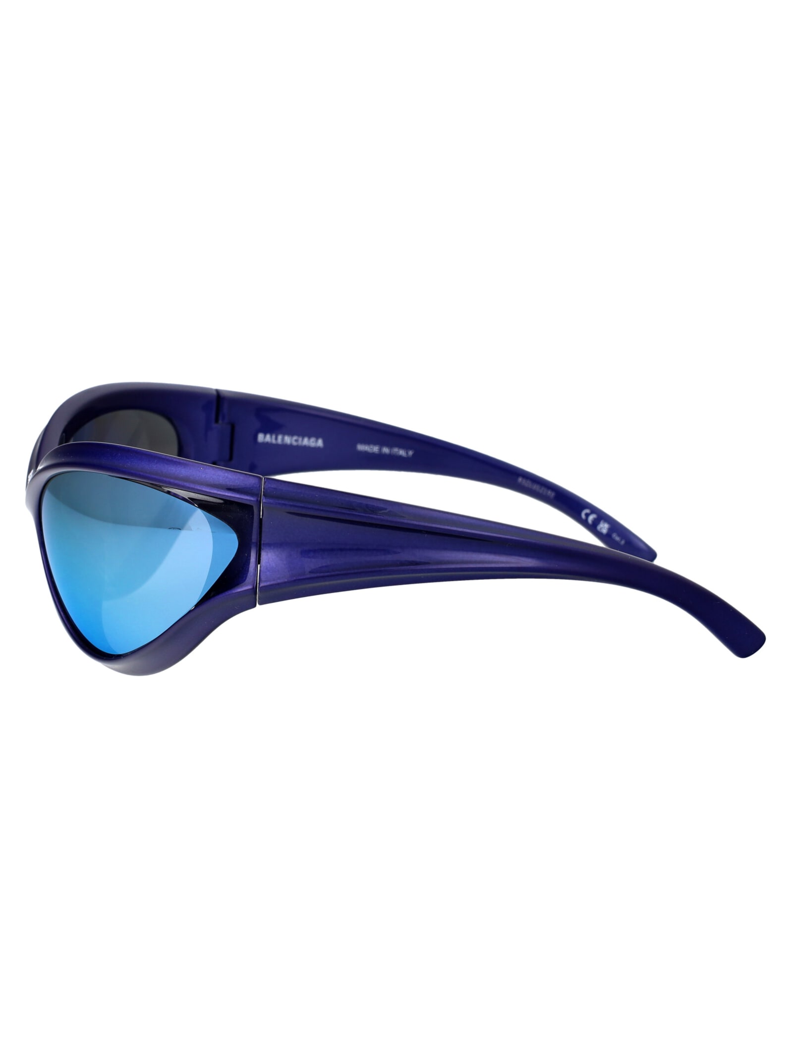 Shop Balenciaga Bb0317s Sunglasses In 004 Blue Blue Blue