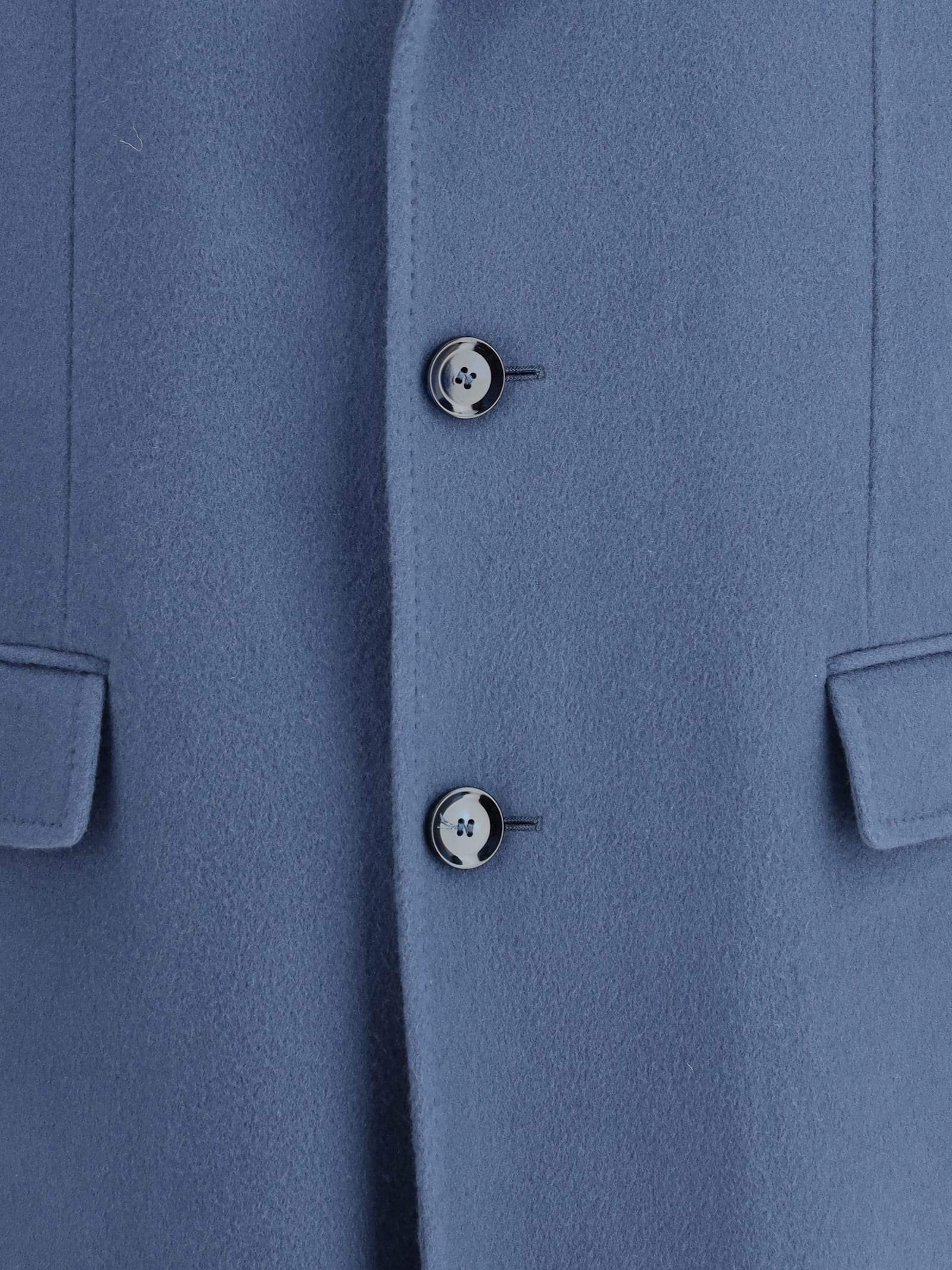 Brioni Wool-cashmere Blend Coat In Blue