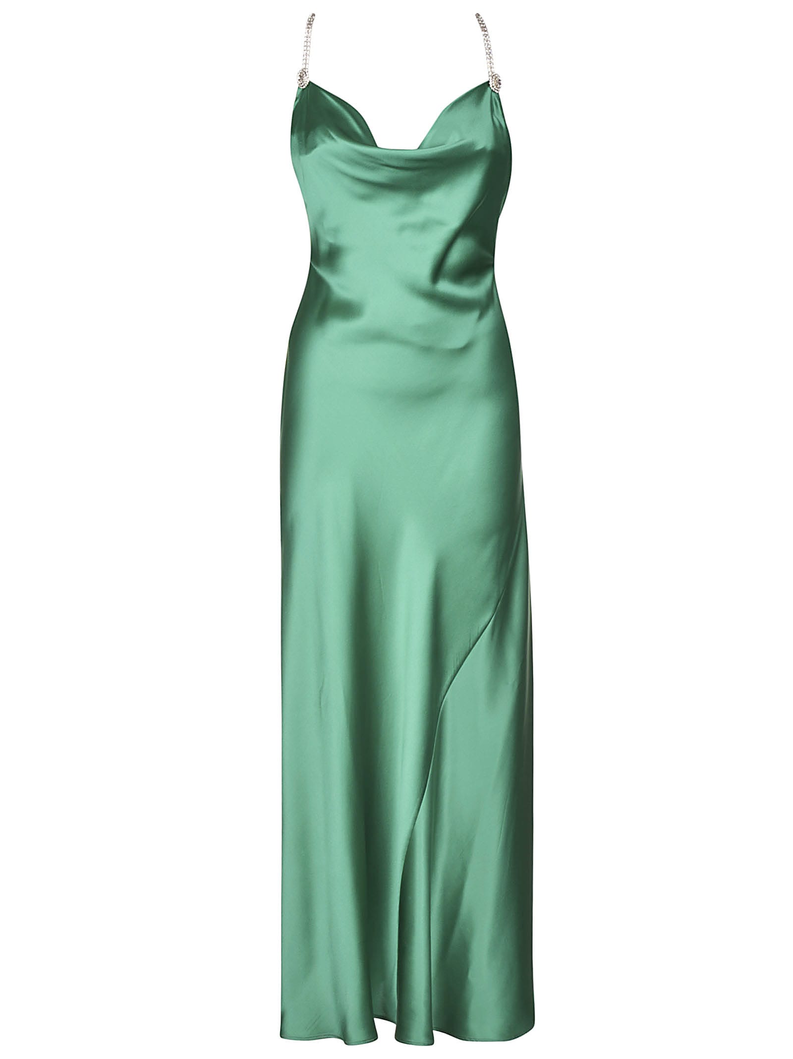 Alessandra Rich Alessandra Rich Shiny Effect Sleeveless Dress - Green ...