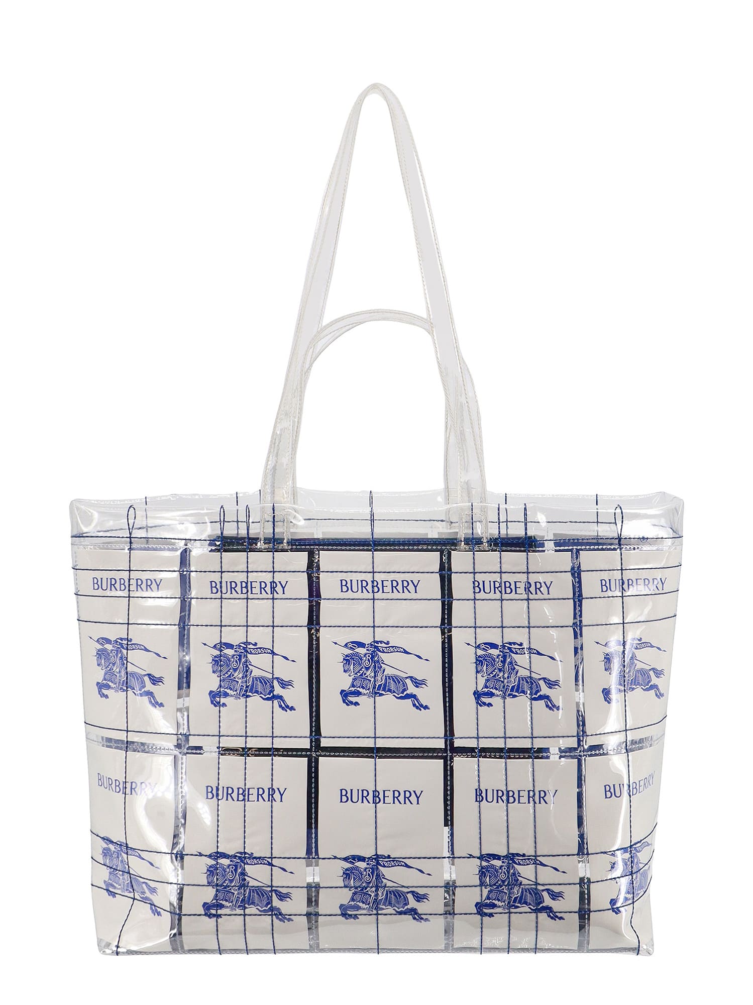 Shop Burberry Shoulder Bag In White/blue