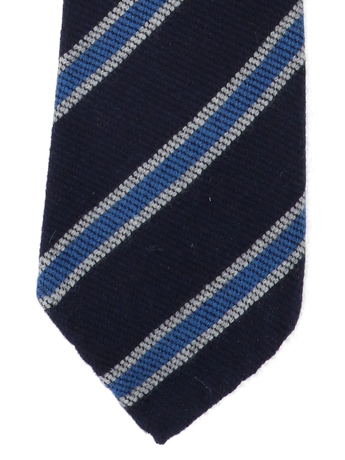 Cesare Attolini Striped Tie In Blue