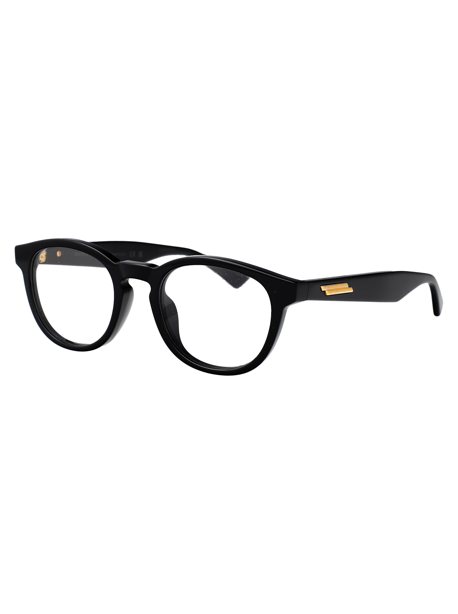 Bottega Veneta Bv1339ok Glasses In Black-black-transparent