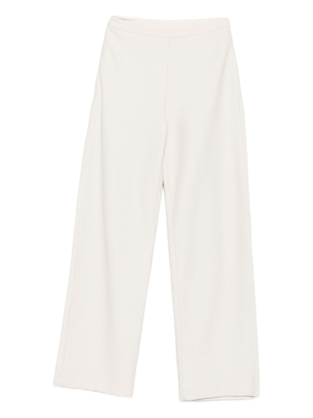 Emporio Armani Straight-leg Trousers In White